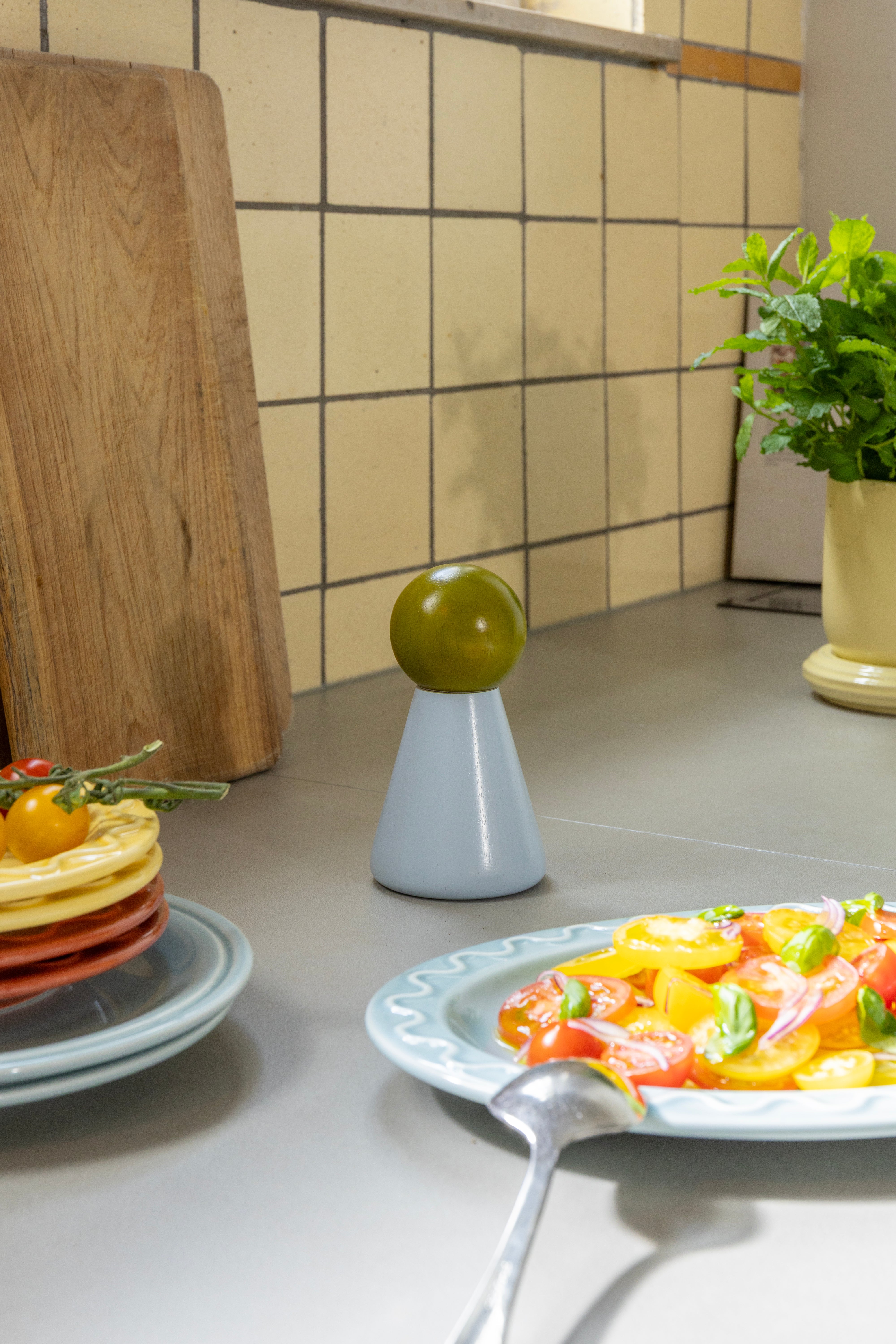 Gewürzmühle HALMA SMALL blau mit grünem