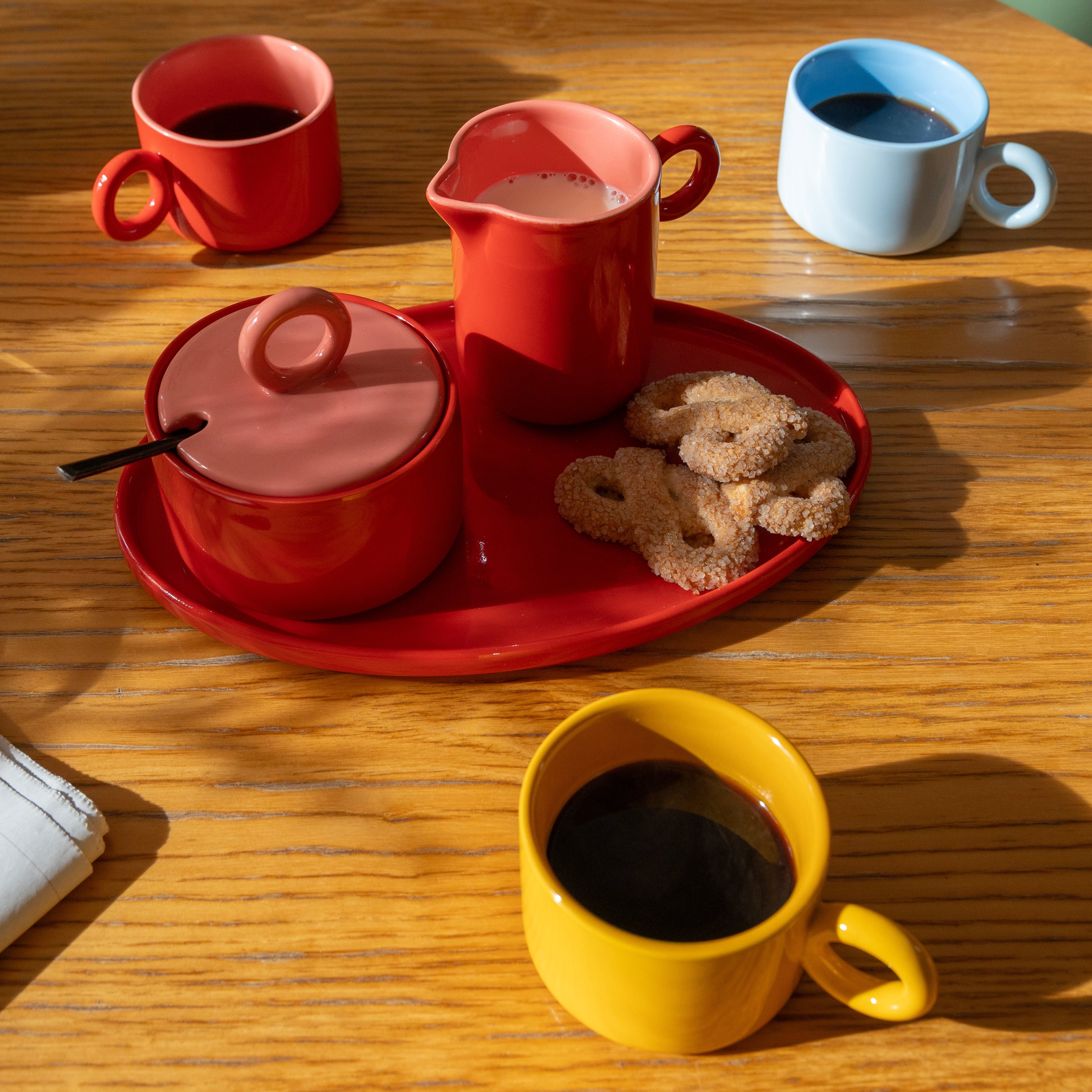 Set von Tassen CHIQUITO gelbe Porzellan