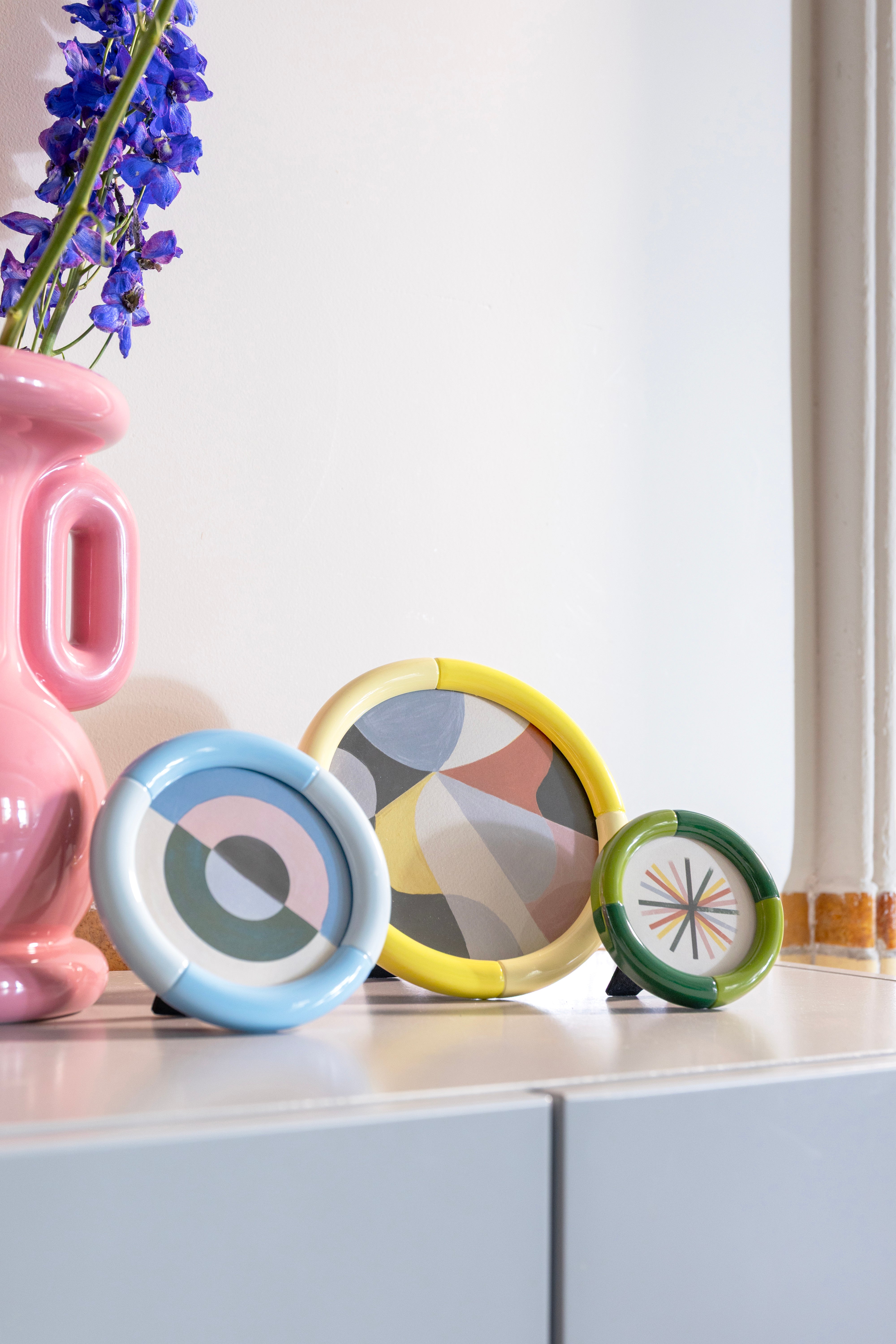 Bilderrahmen RIFT ROUND grün