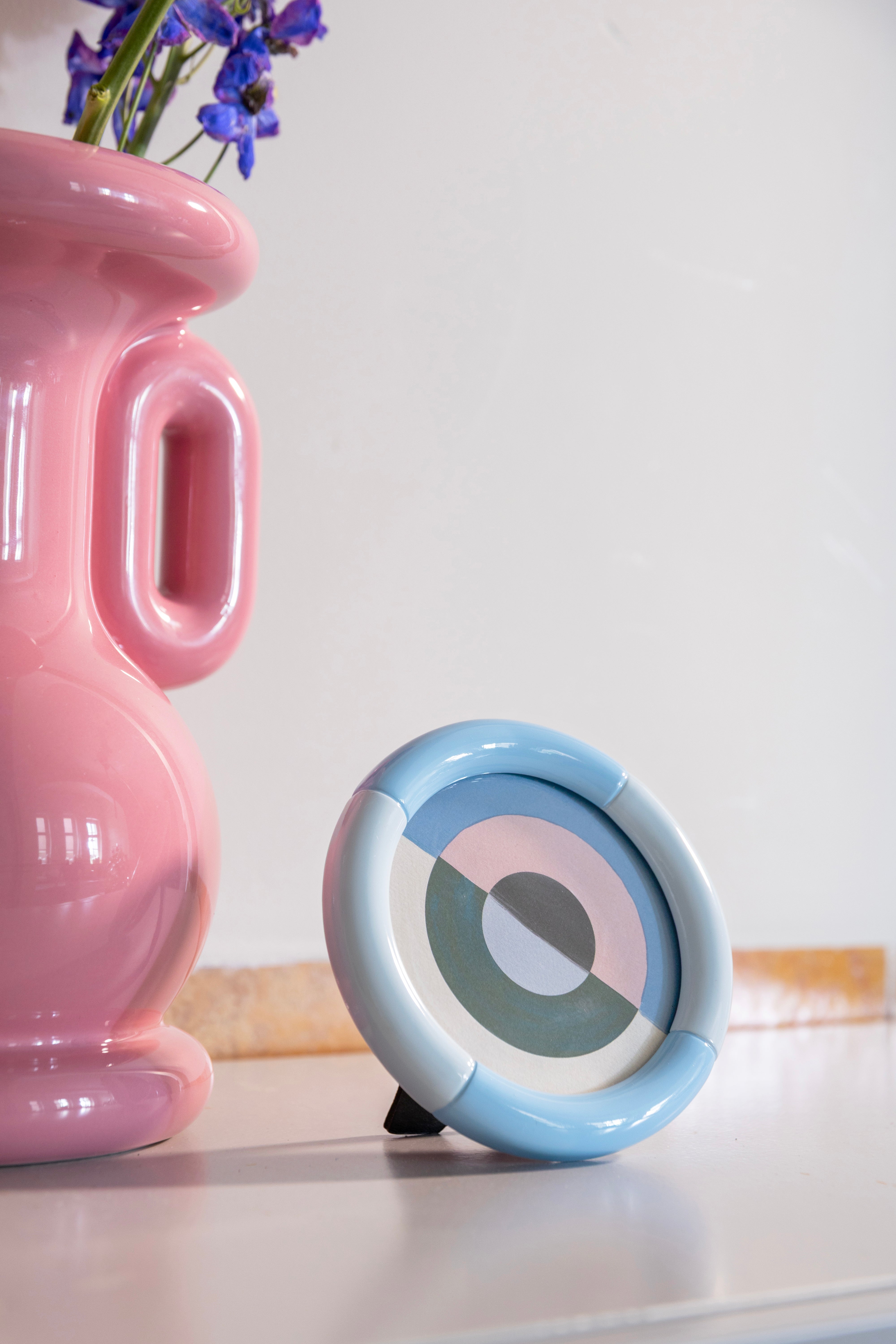 Bilderrahmen RIFT ROUND blau