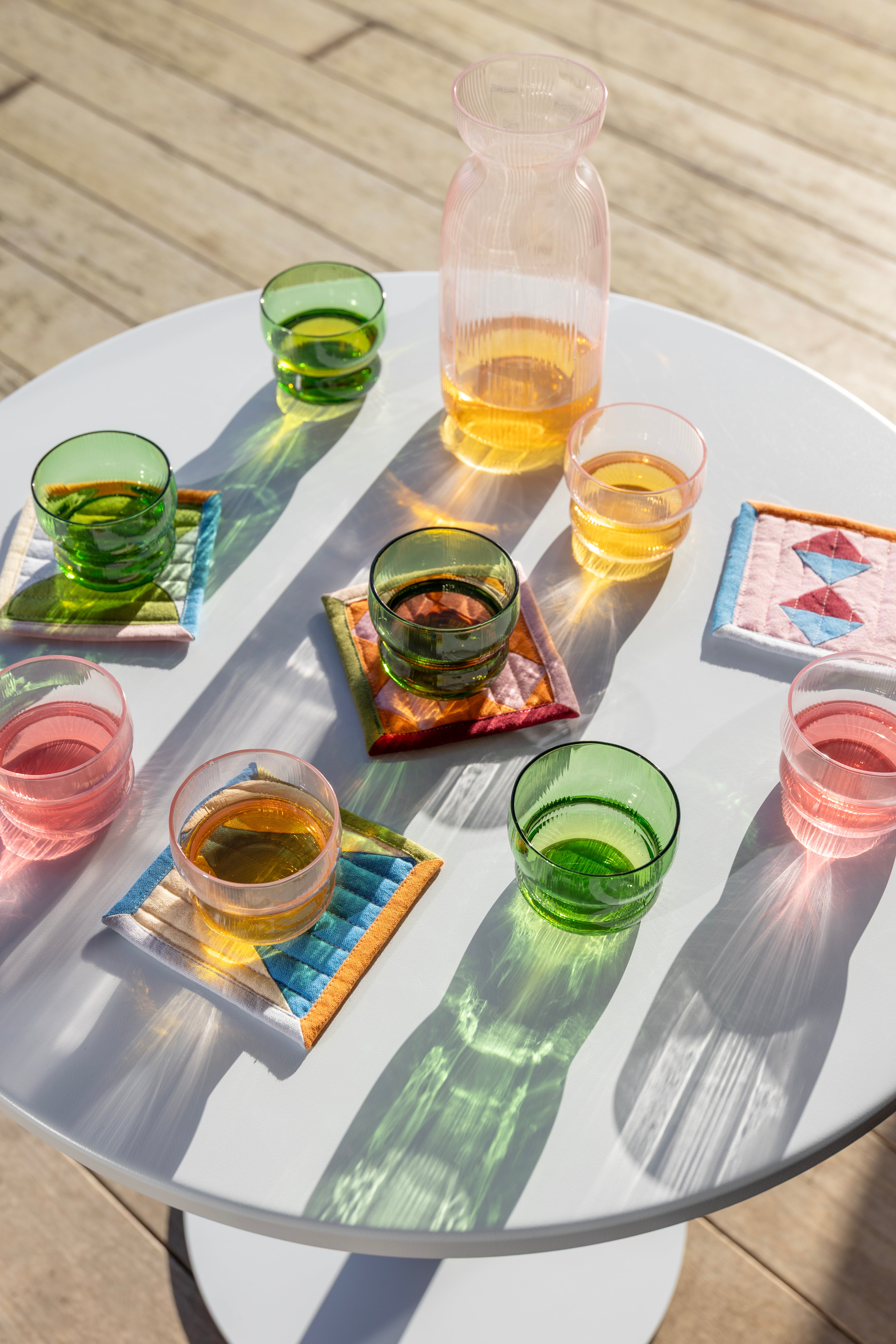 Set von Gläsern CIRCUS grünes Glas