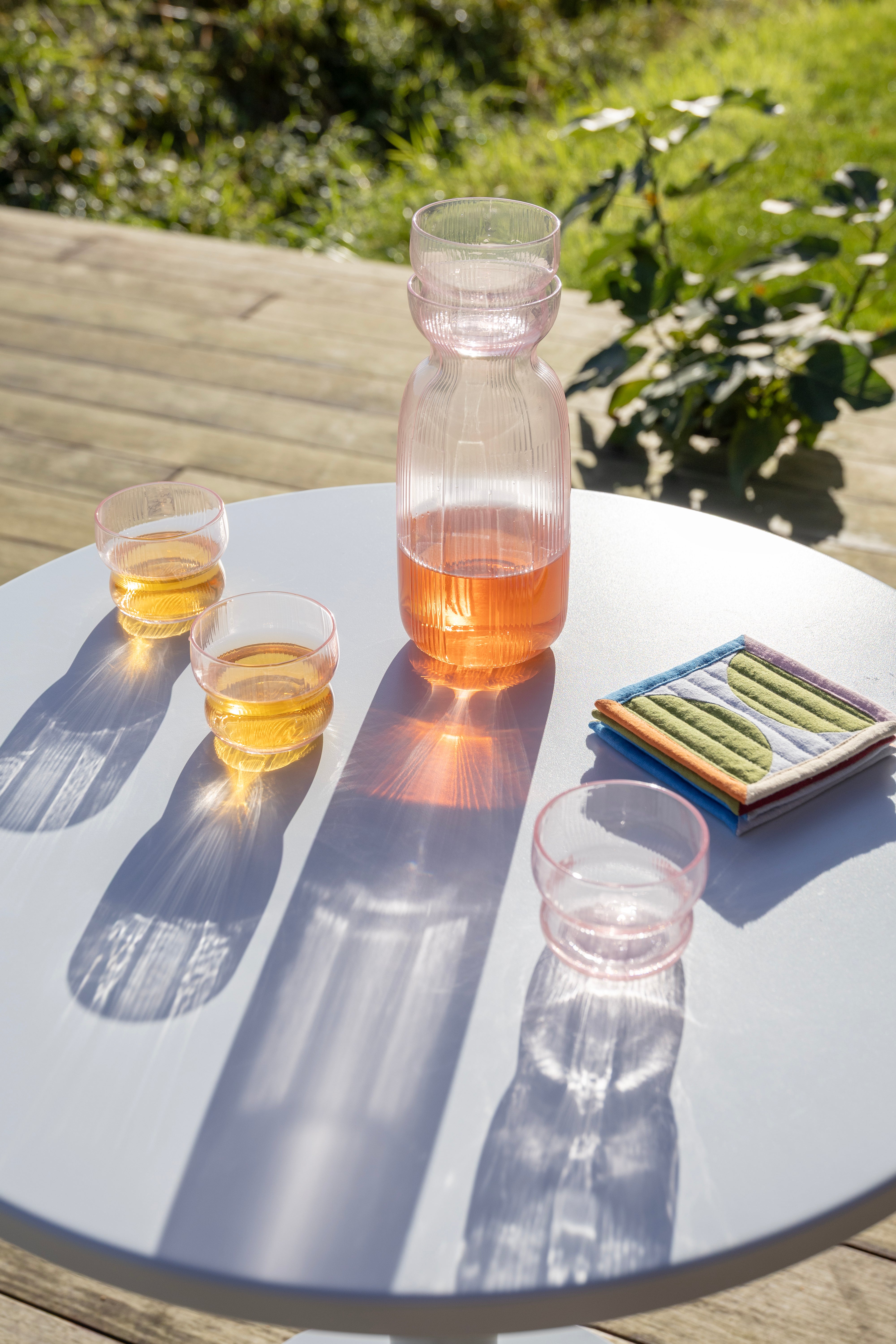 Circus Carafe Pink Glass