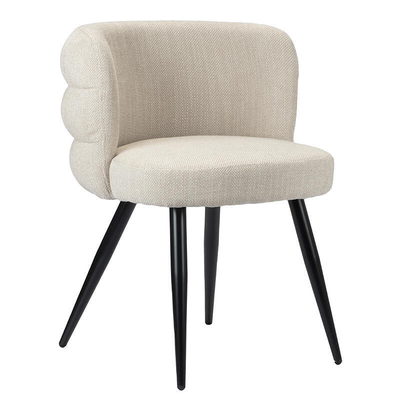 CLOUD Chair Light Beige with Black Base