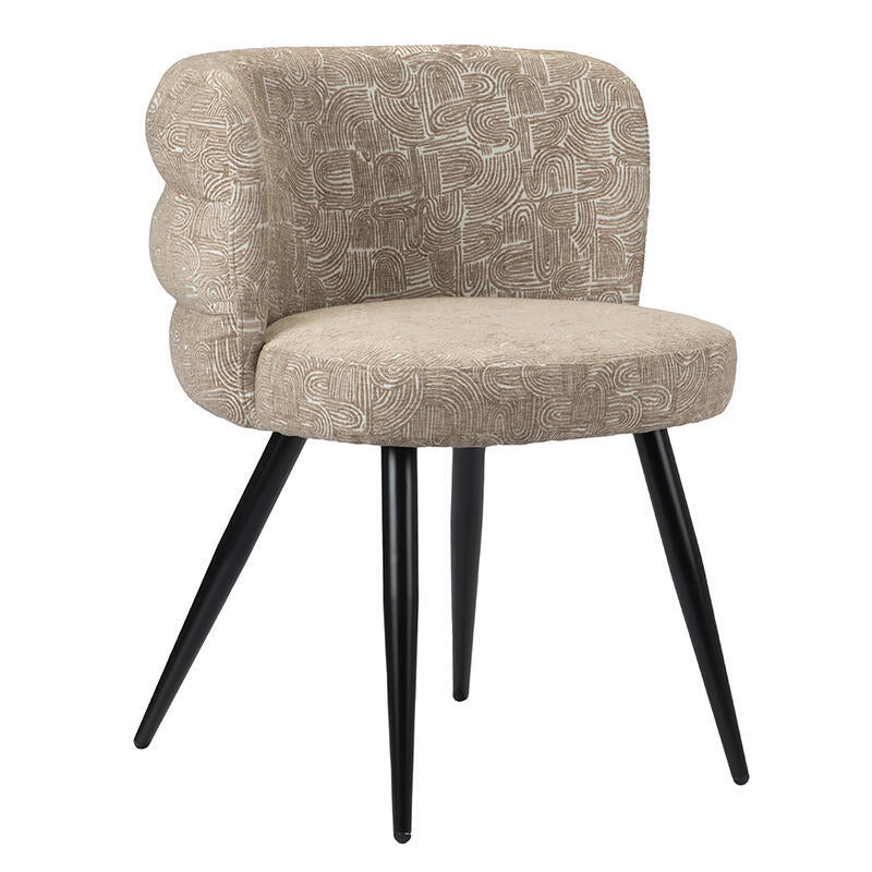 CLOUD Chair in Taupe with Black Base