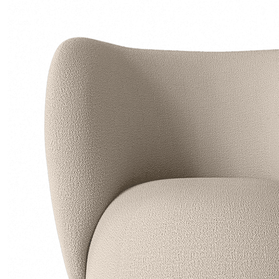 Rico Lounge Wool Boucle chair cream