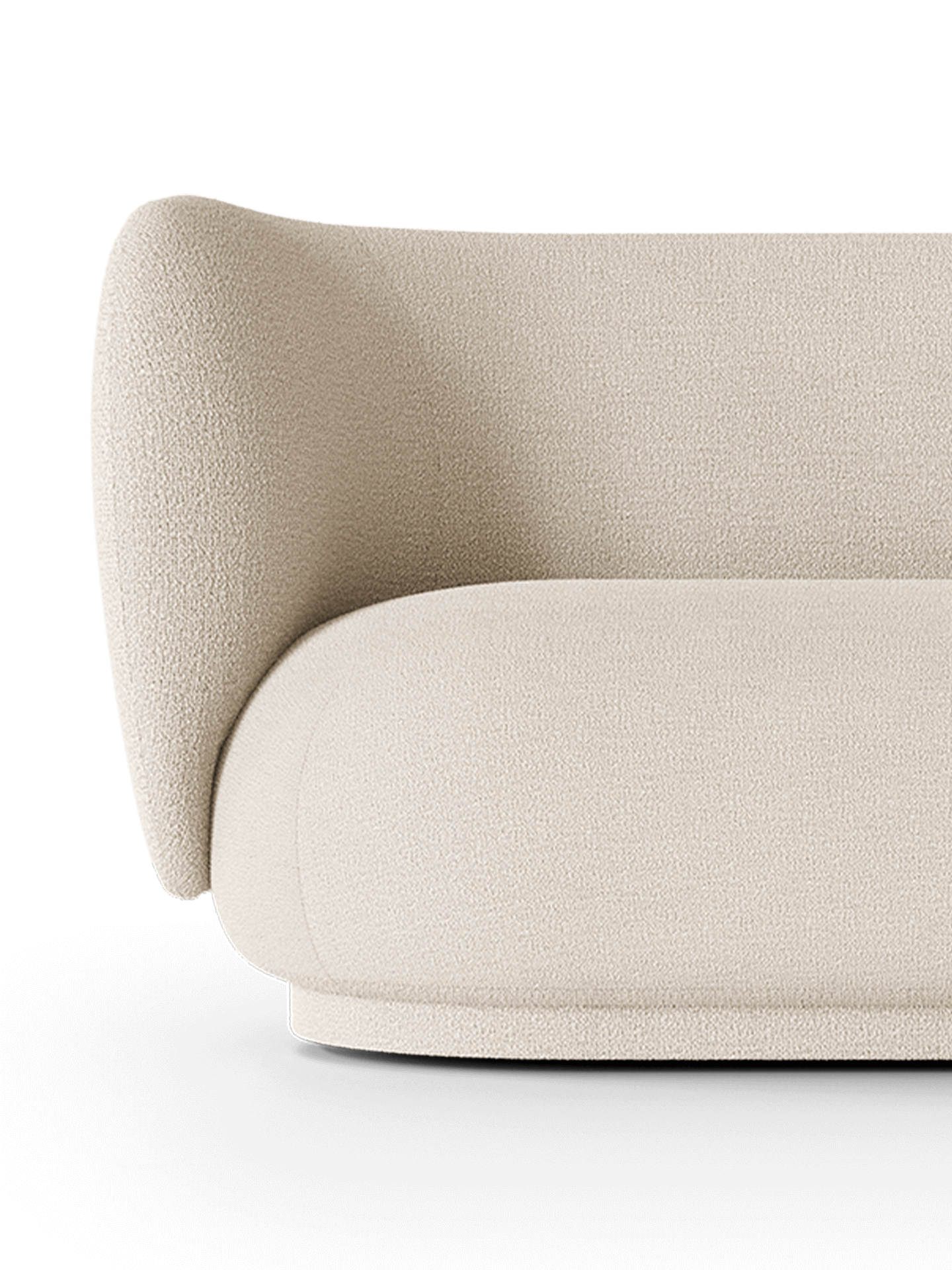 Rico bouclé sofa cream