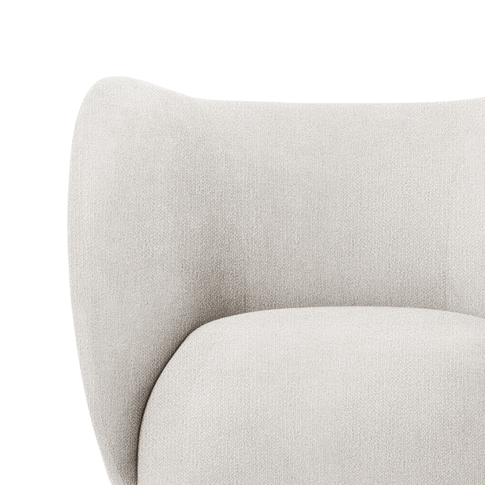 Rico lounge boucle chair broken white