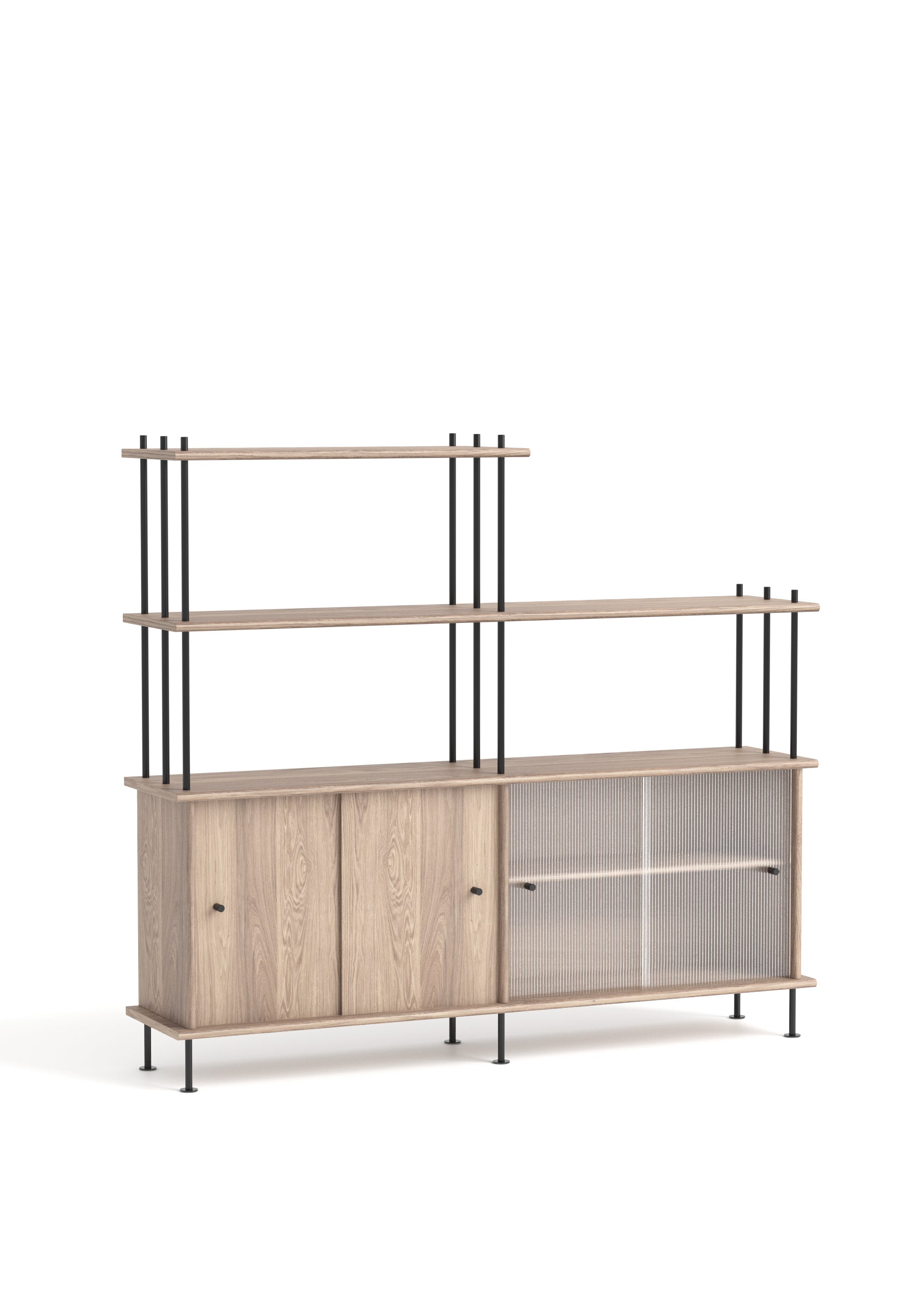 Schrank BAVA 160 gebleichtes Eichenholz