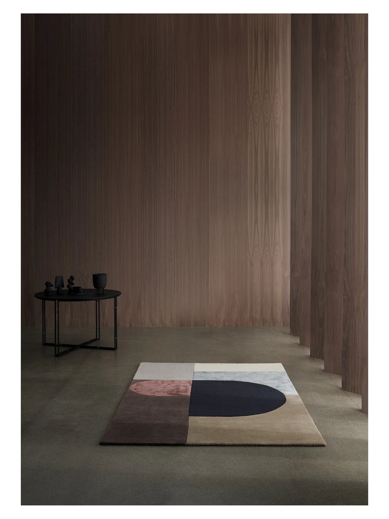 VILJA Rug - MUSTARD beige with orange