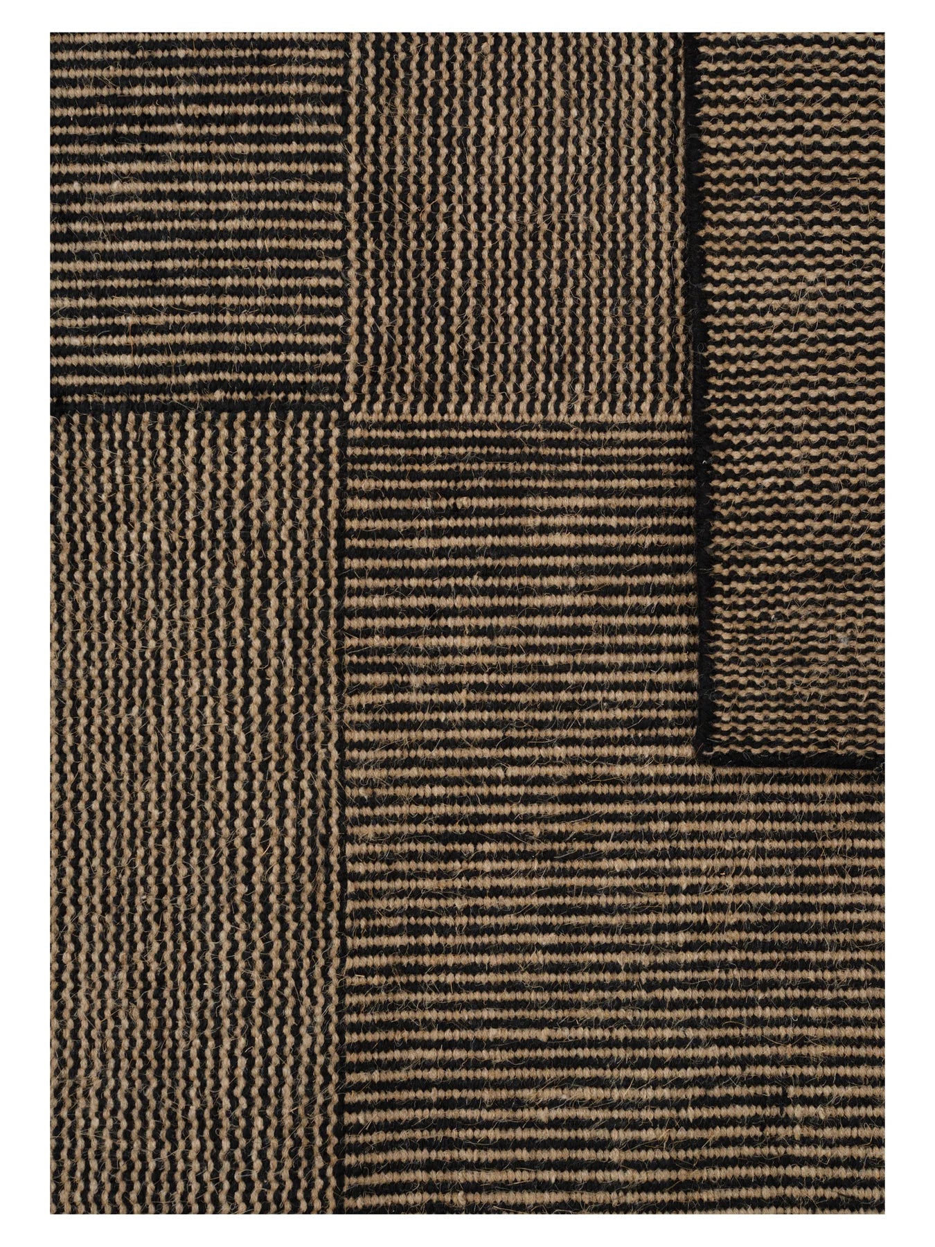 KENT black rug with beige