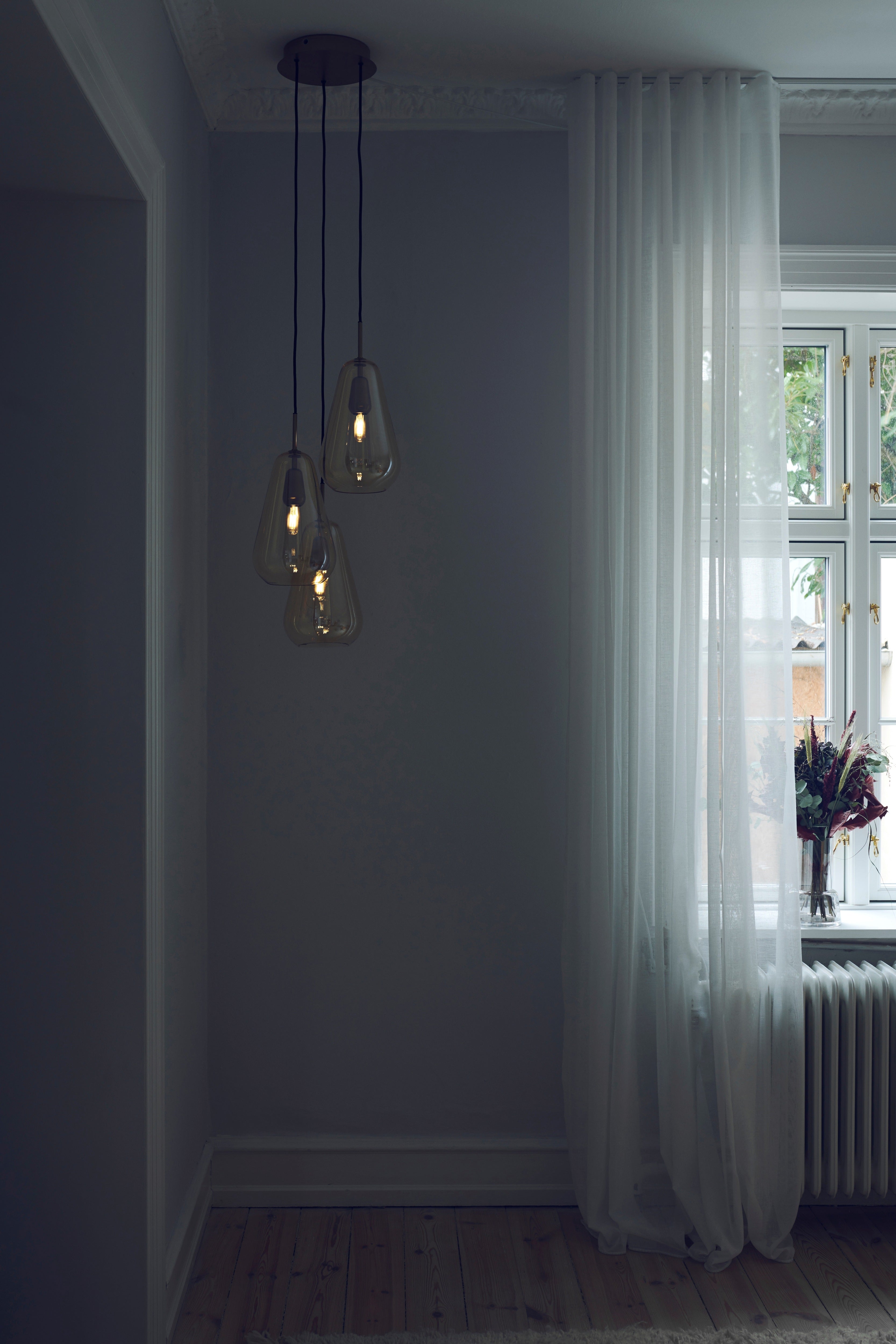 ANOLI 3 Pendant Lamp in Gold with Gold Glass