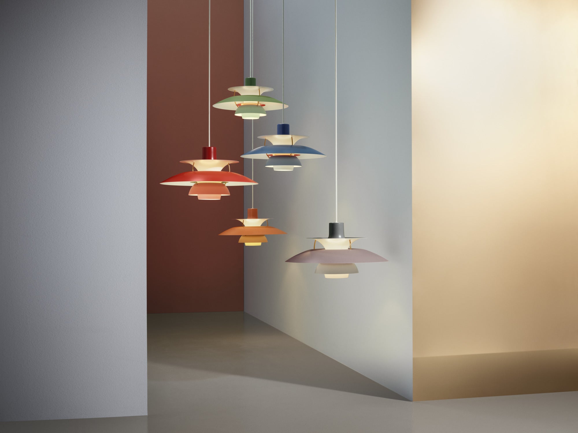 Lampa wisząca PH 5 odcienie szarego