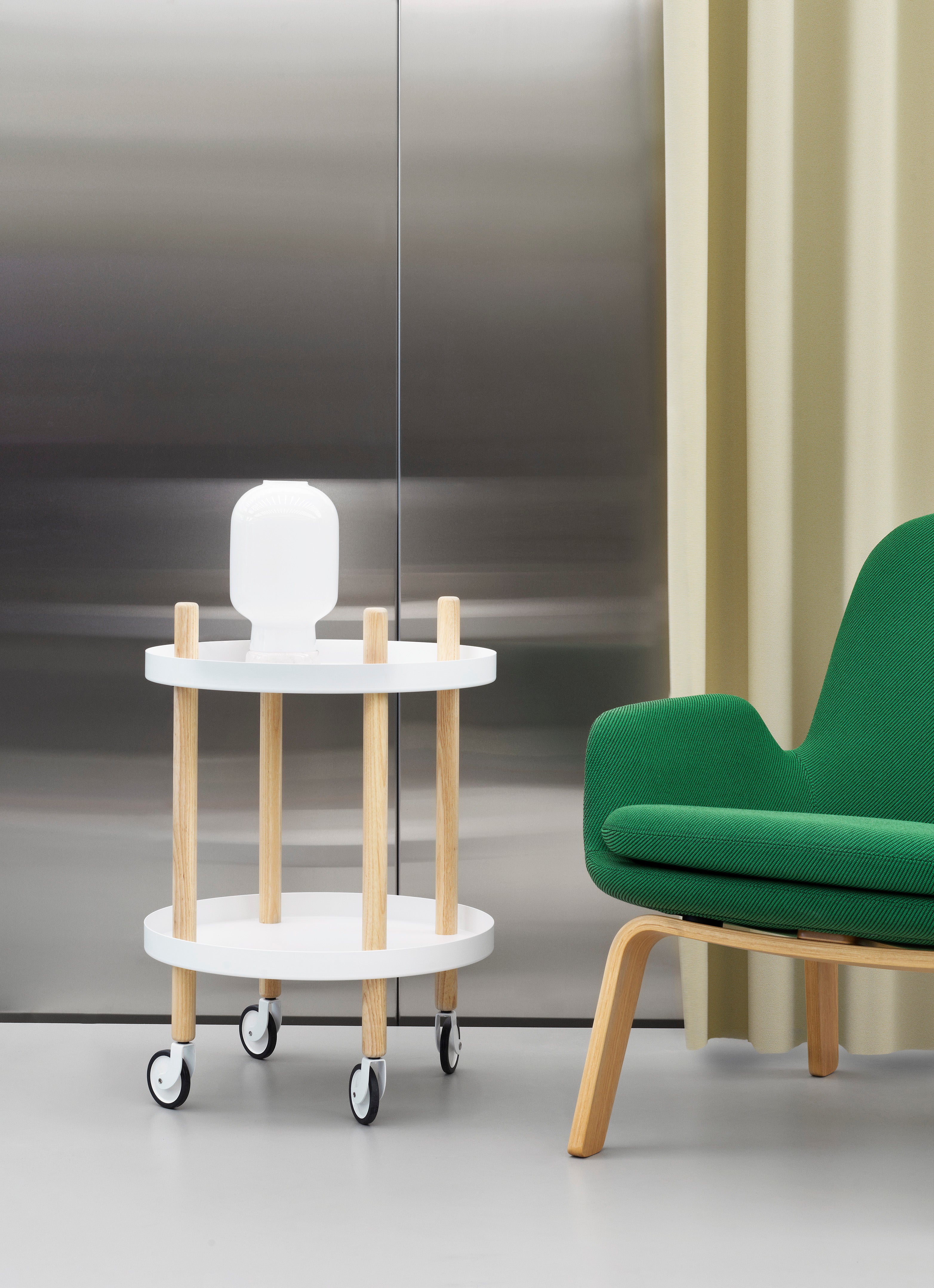 AMP table lamp white glass with white marble