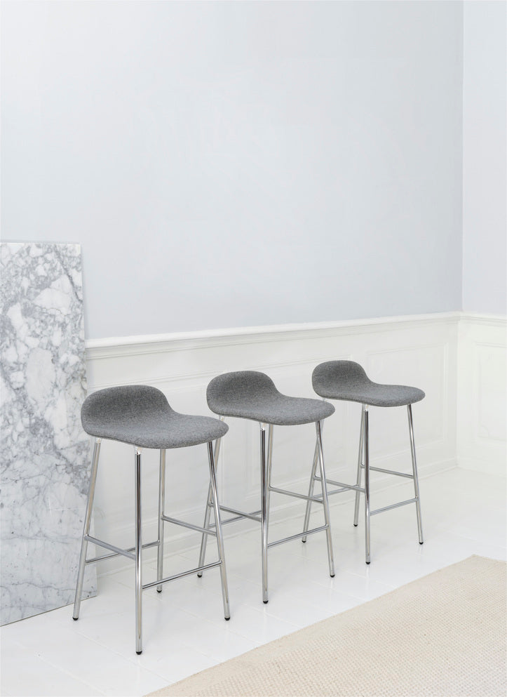 Upholstered forms with a burgundy base