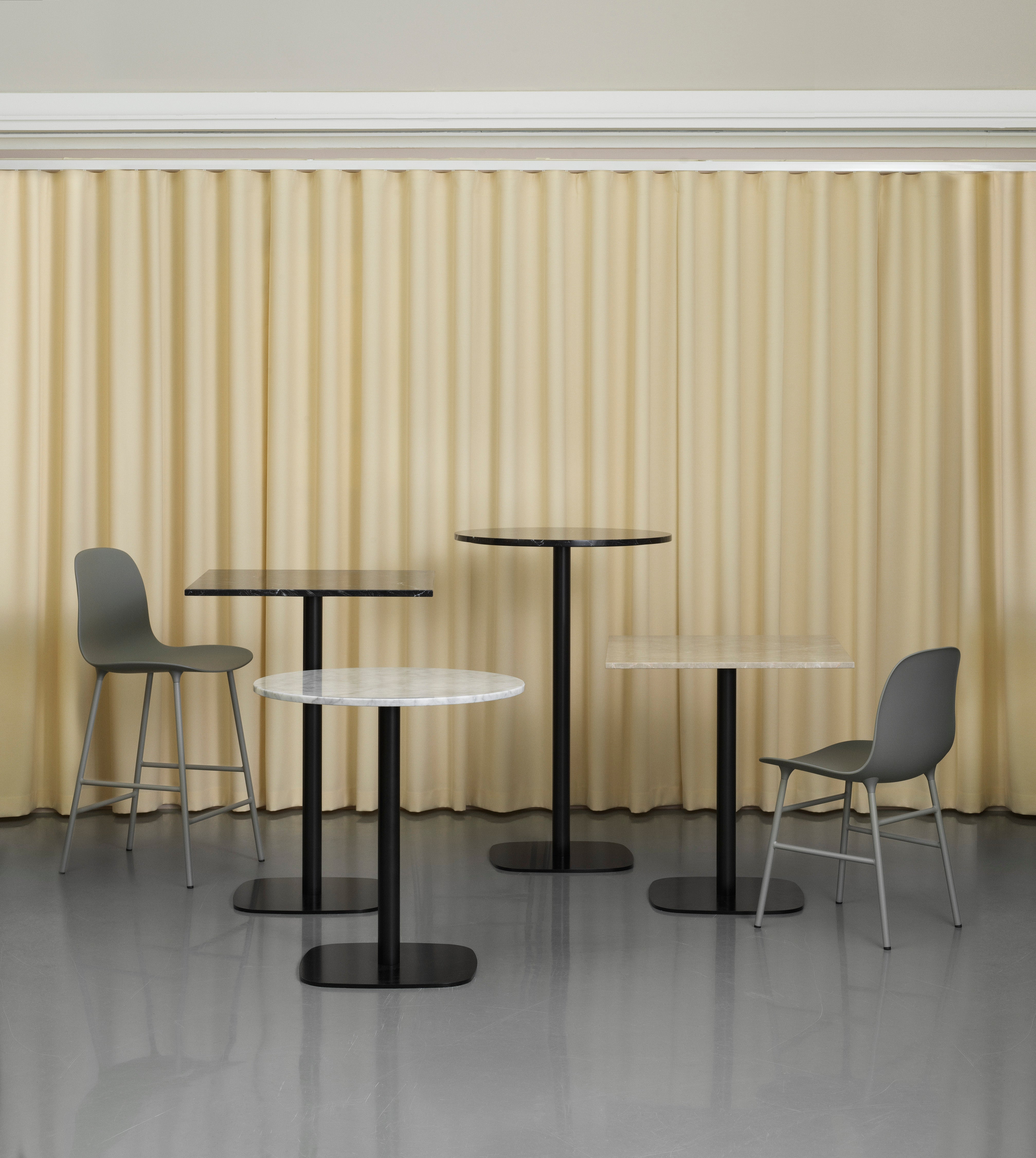 Café Tisch rund Marmory Black Black Black Schwarz