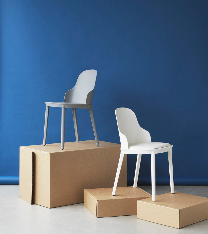 Allez pp weißer Stuhl mit Sunbrella Canvas Polster