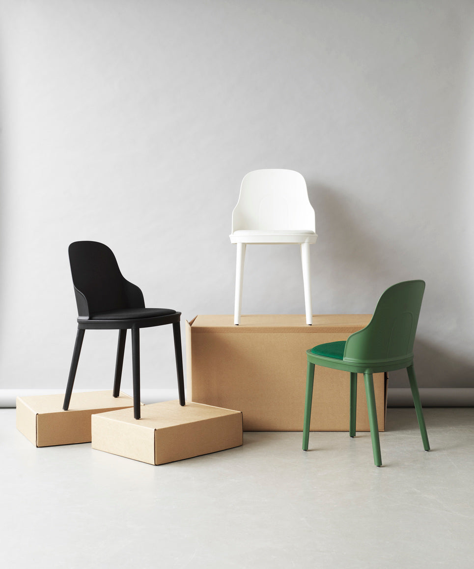 Allez pp weißer Stuhl mit Sunbrella Canvas Polster