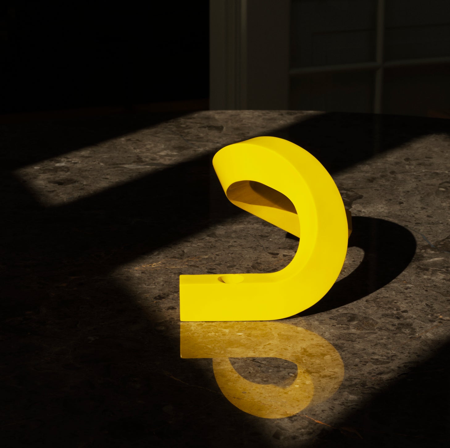 CROOKED TWO Candle Holder Yellow