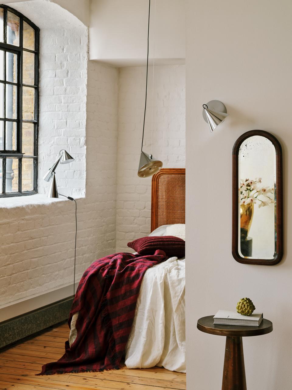 Verstellbare Wandleuchte POSE silber