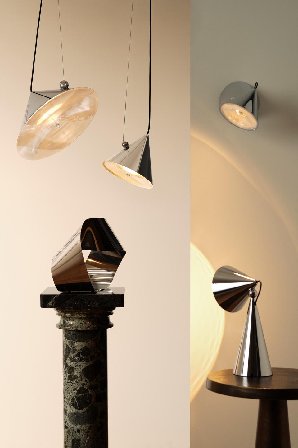 POSE silver pendant lamp