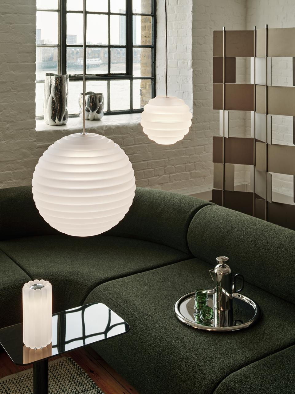 Round Pendant Lamp PRESS Matte Glass