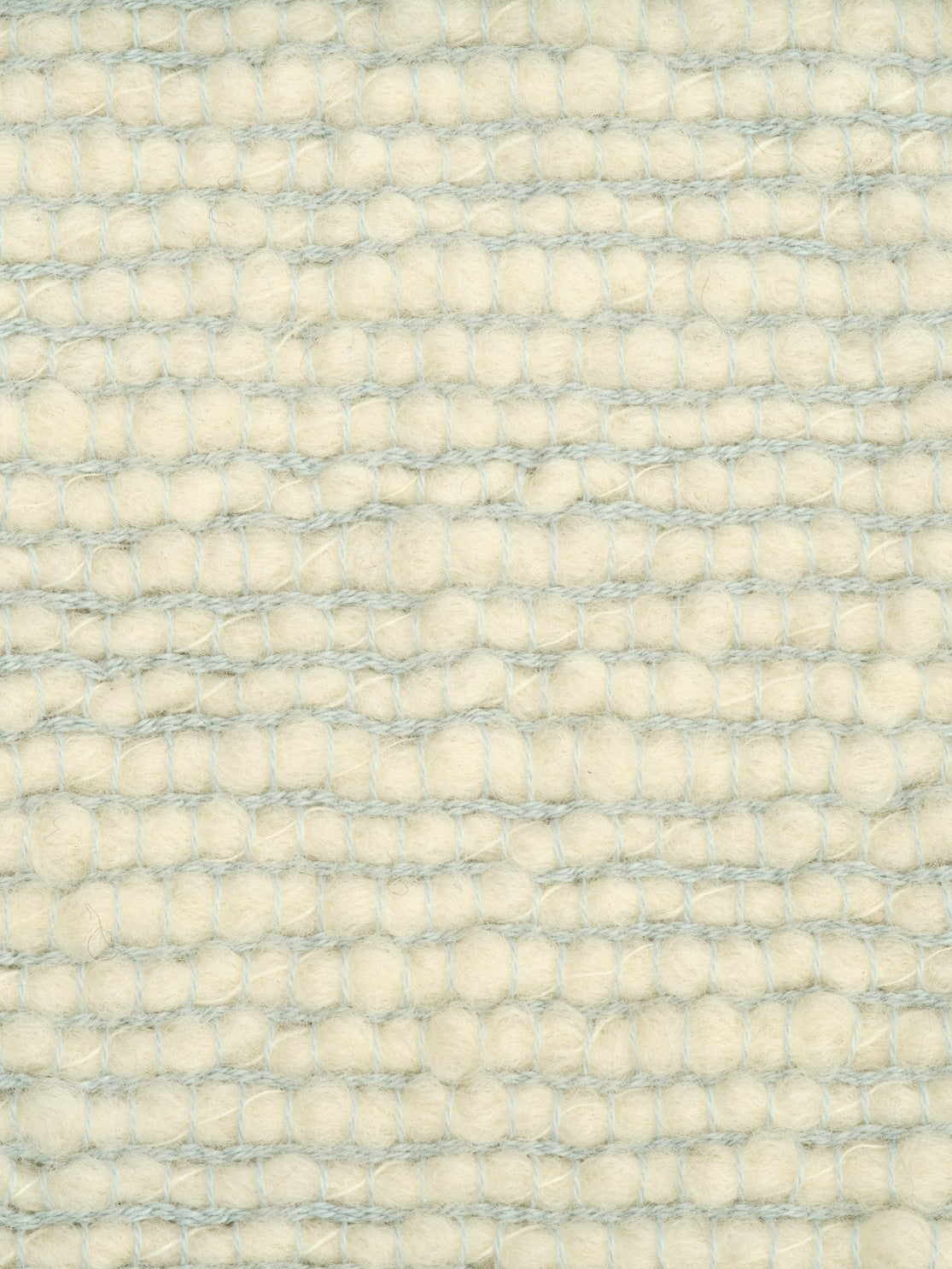 Cream THREAD blanket with blue
