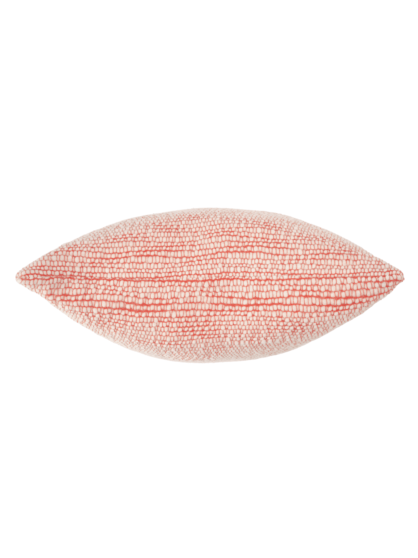 Kissen THREAD creme mit orangefarbenem Akzent