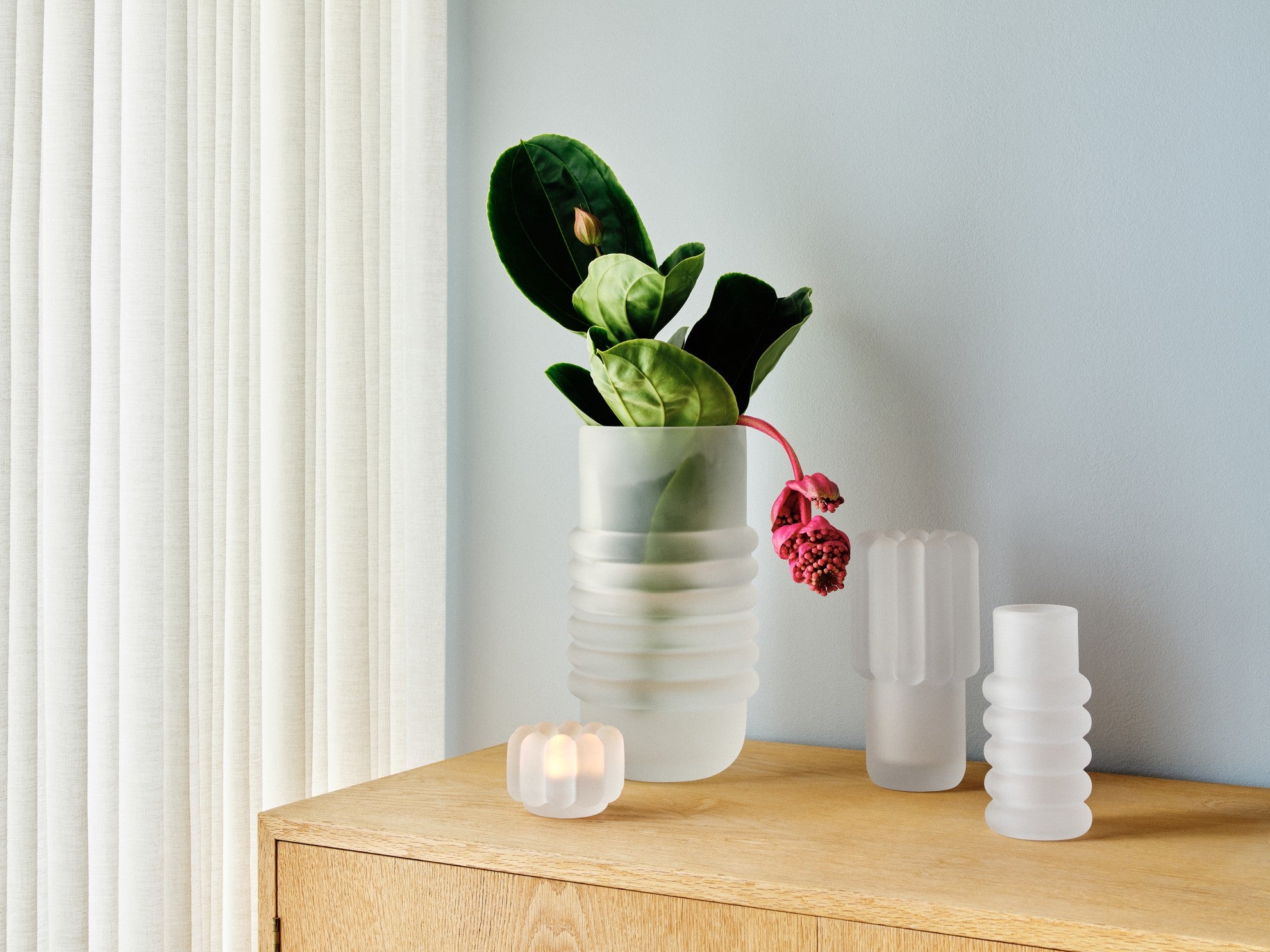 Vase PRESS matte glass