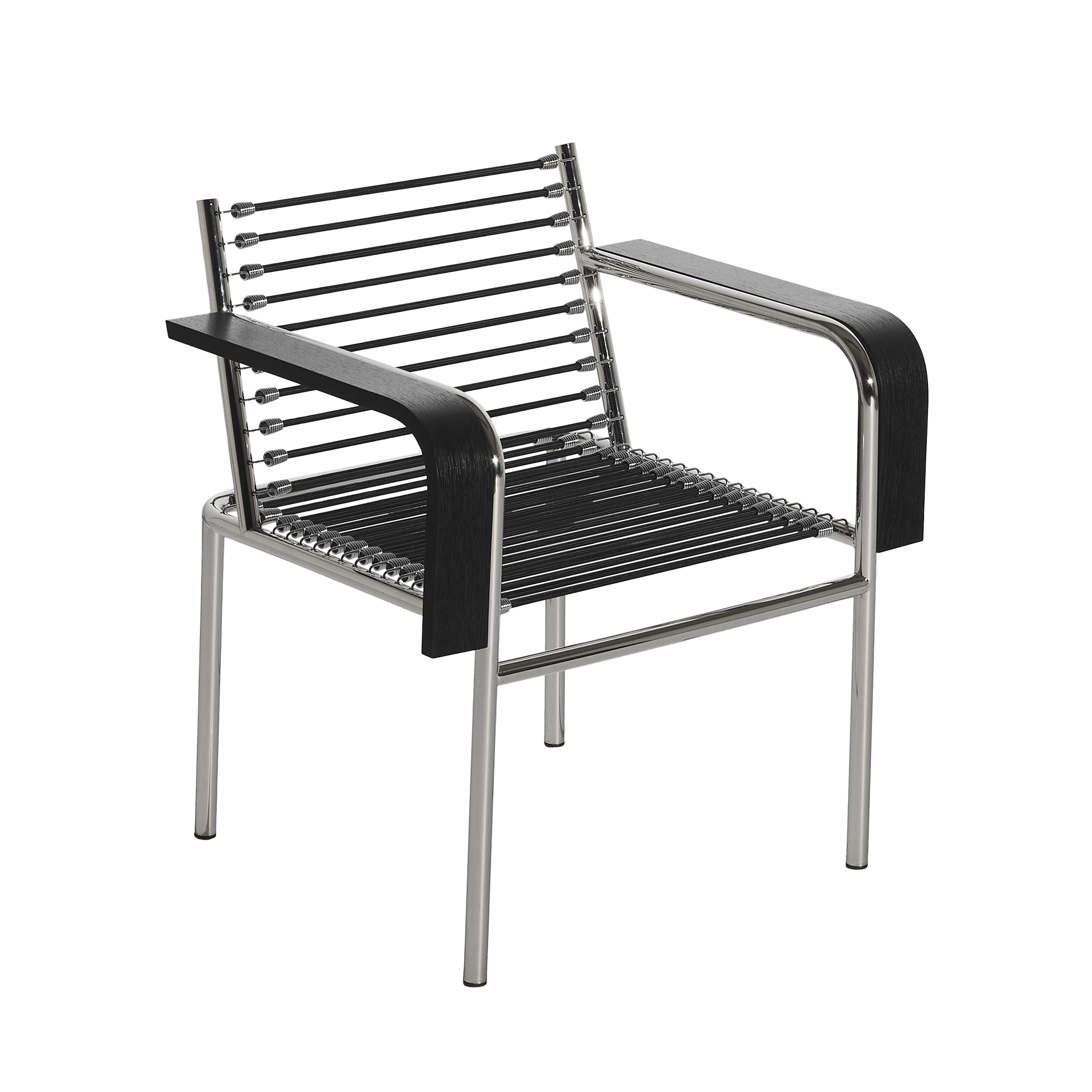 SANDOWS Sessel in Schwarz mit Stahlbasis