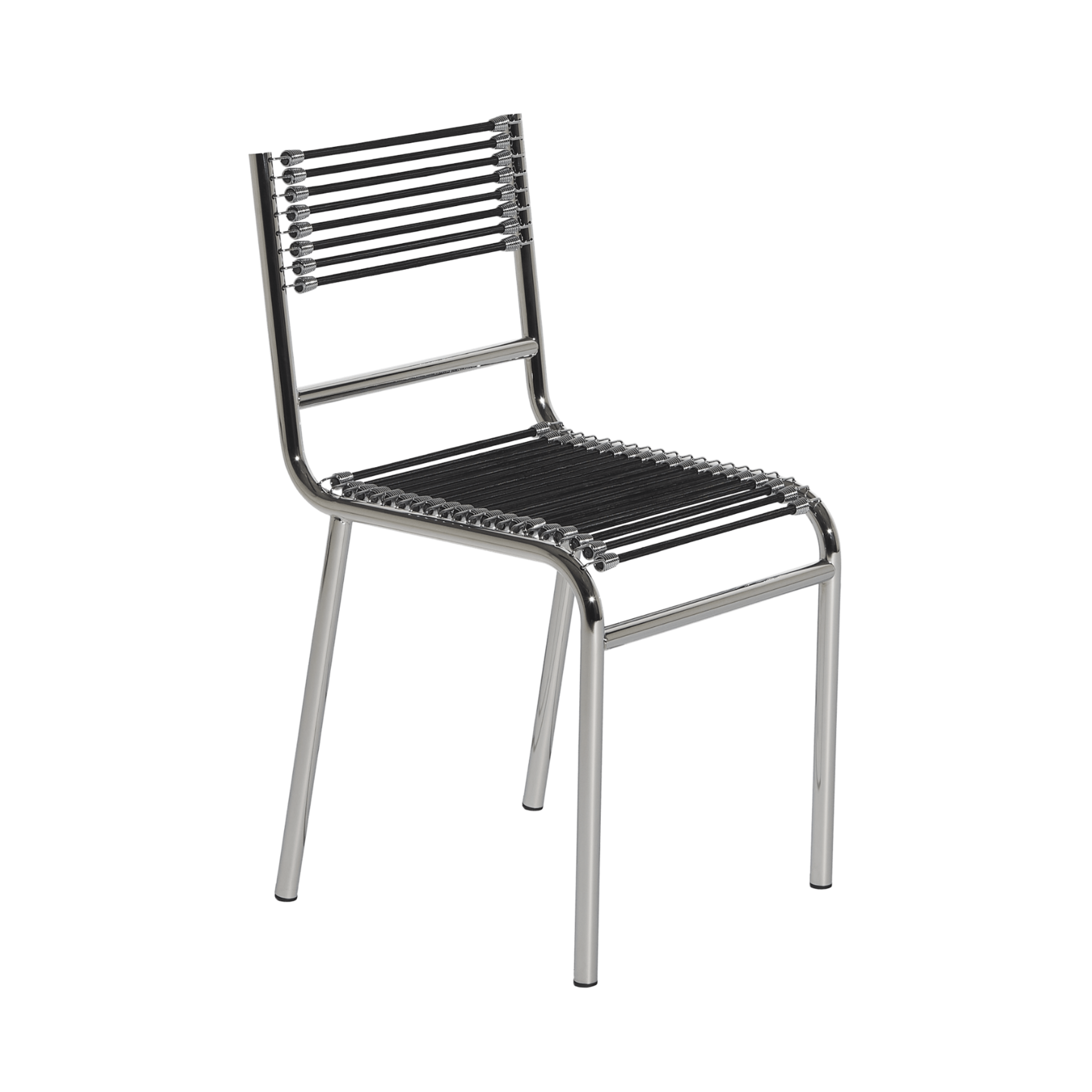 Stuhl SANDOWS N°212 schwarz mit Stahlbasis