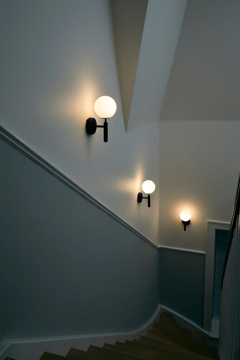 MIIRA Wall Lamp in Graphite with Opal Glass