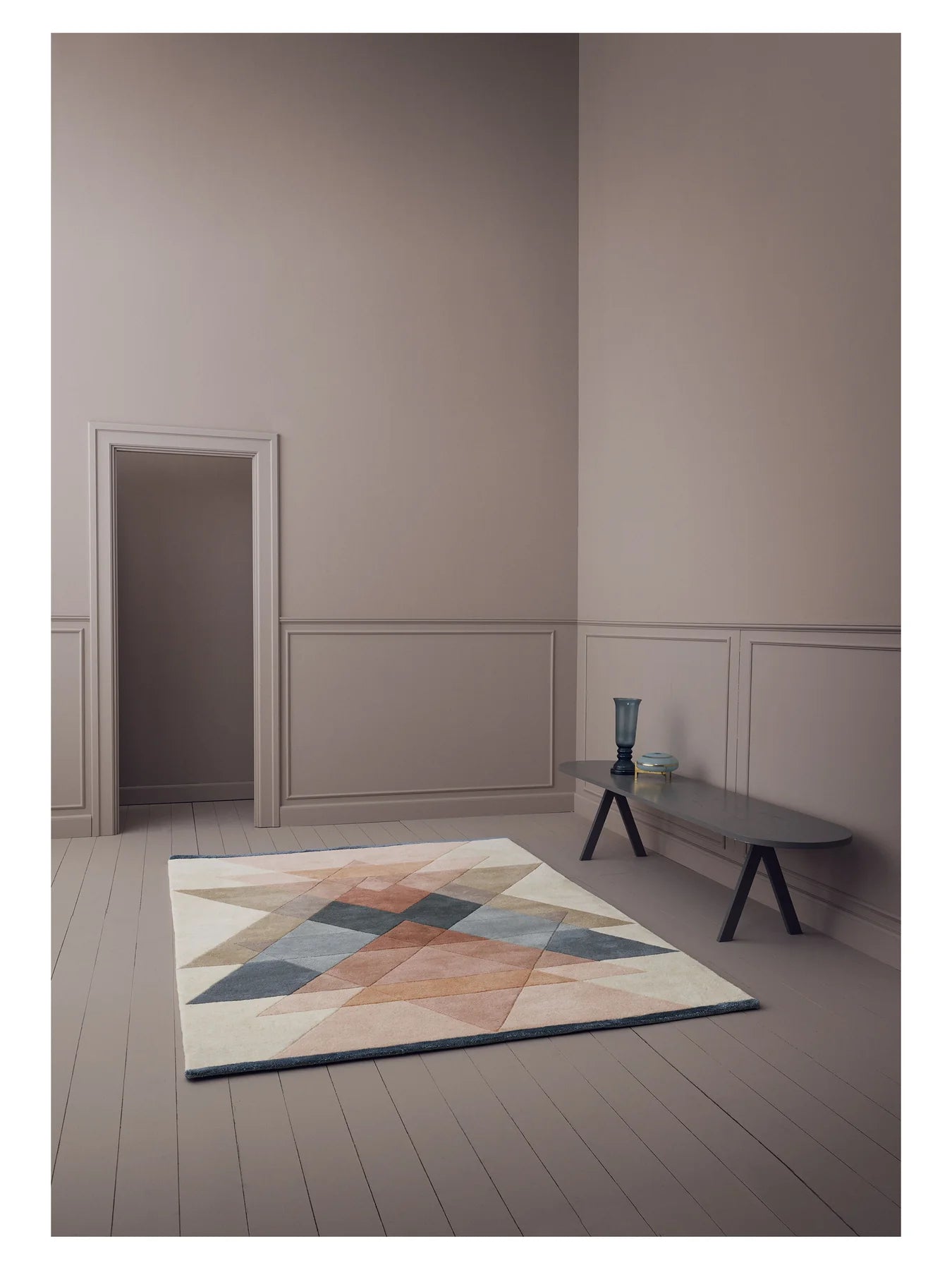 FREYA Rug - POWDER beige with salmon