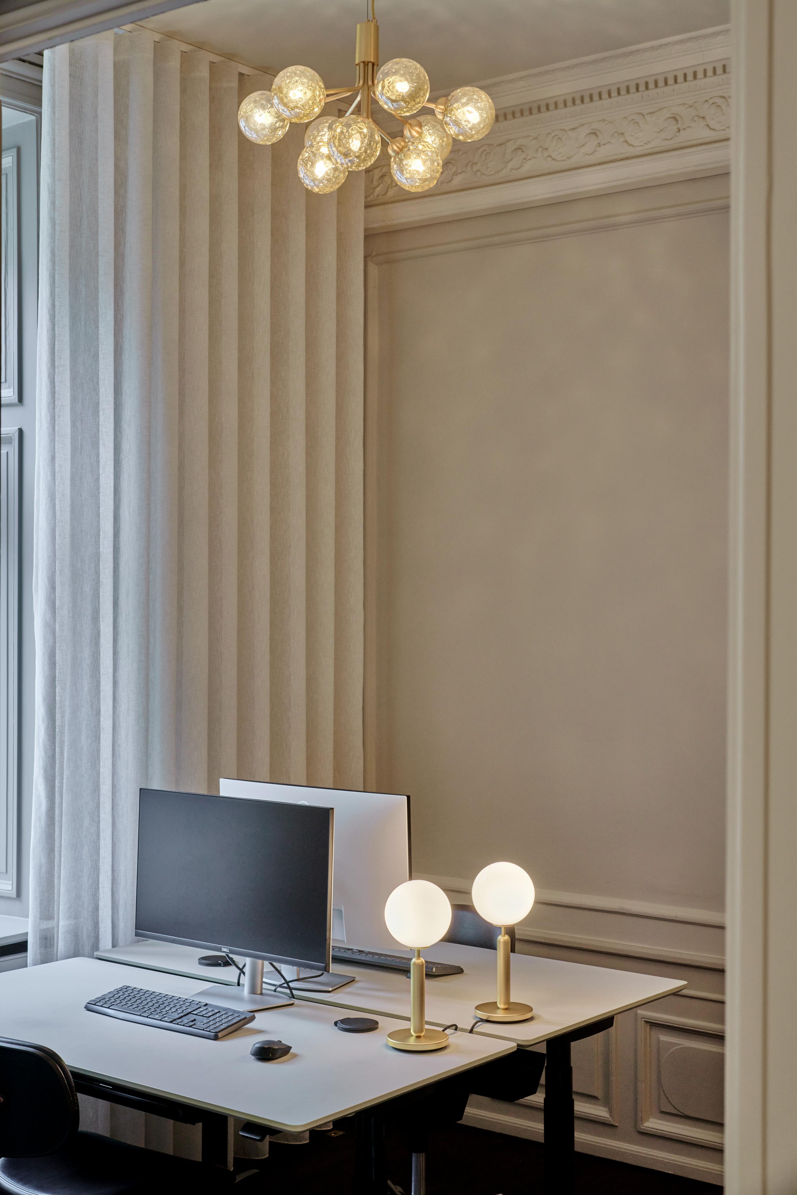 APIALES 9 Pendant Lamp in Brass with Gold Glass [Antonina] [Amelia spr]