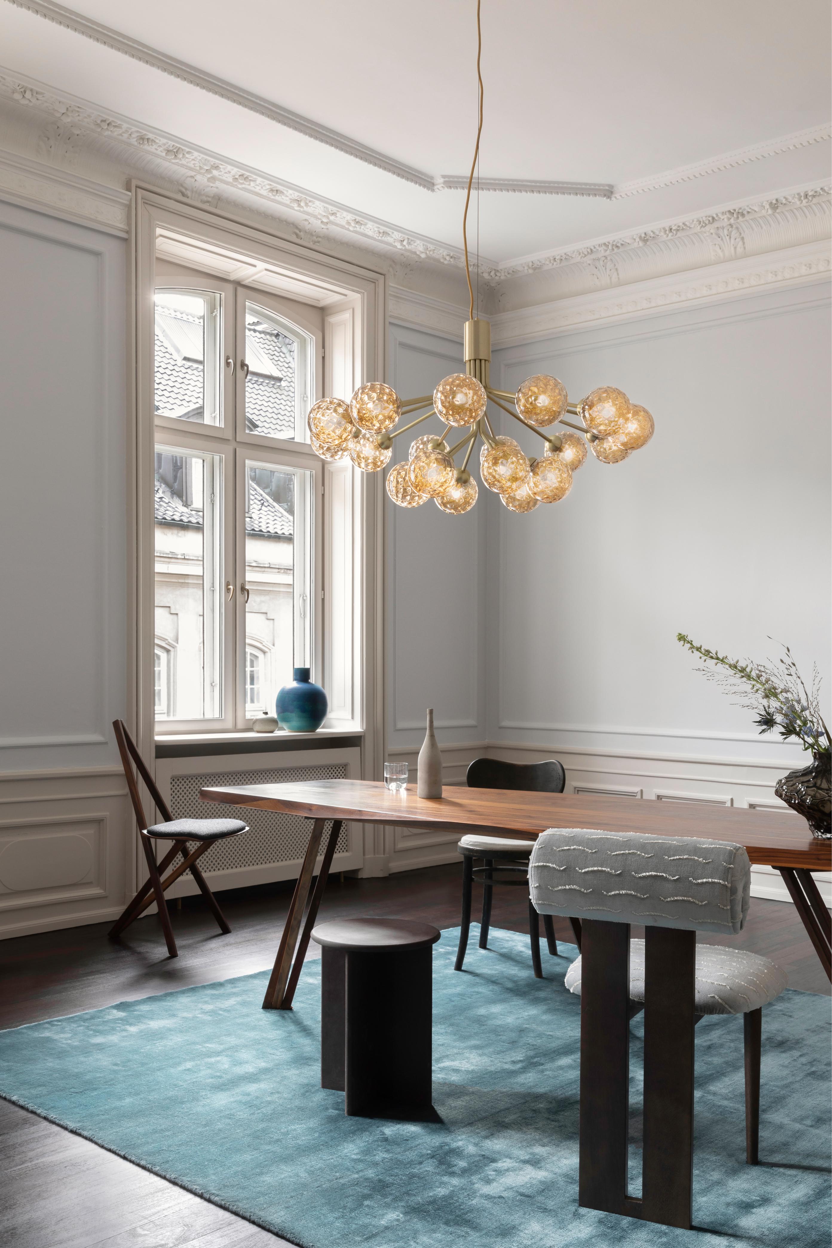 APIALES 18 Brass Chandelier with Gold Glass [Antonina] [Amelia spr]