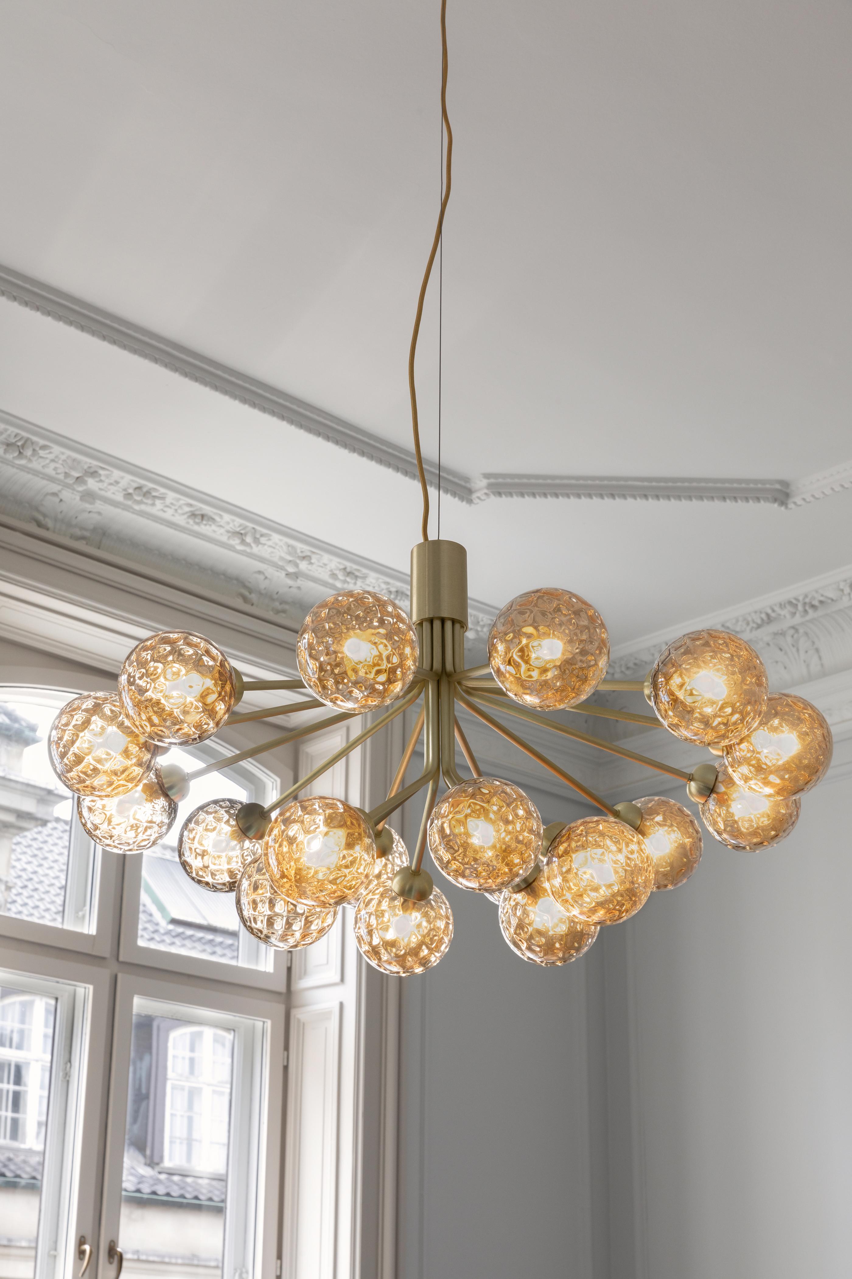 APIALES 18 Brass Chandelier with Gold Glass [Antonina] [Amelia spr]