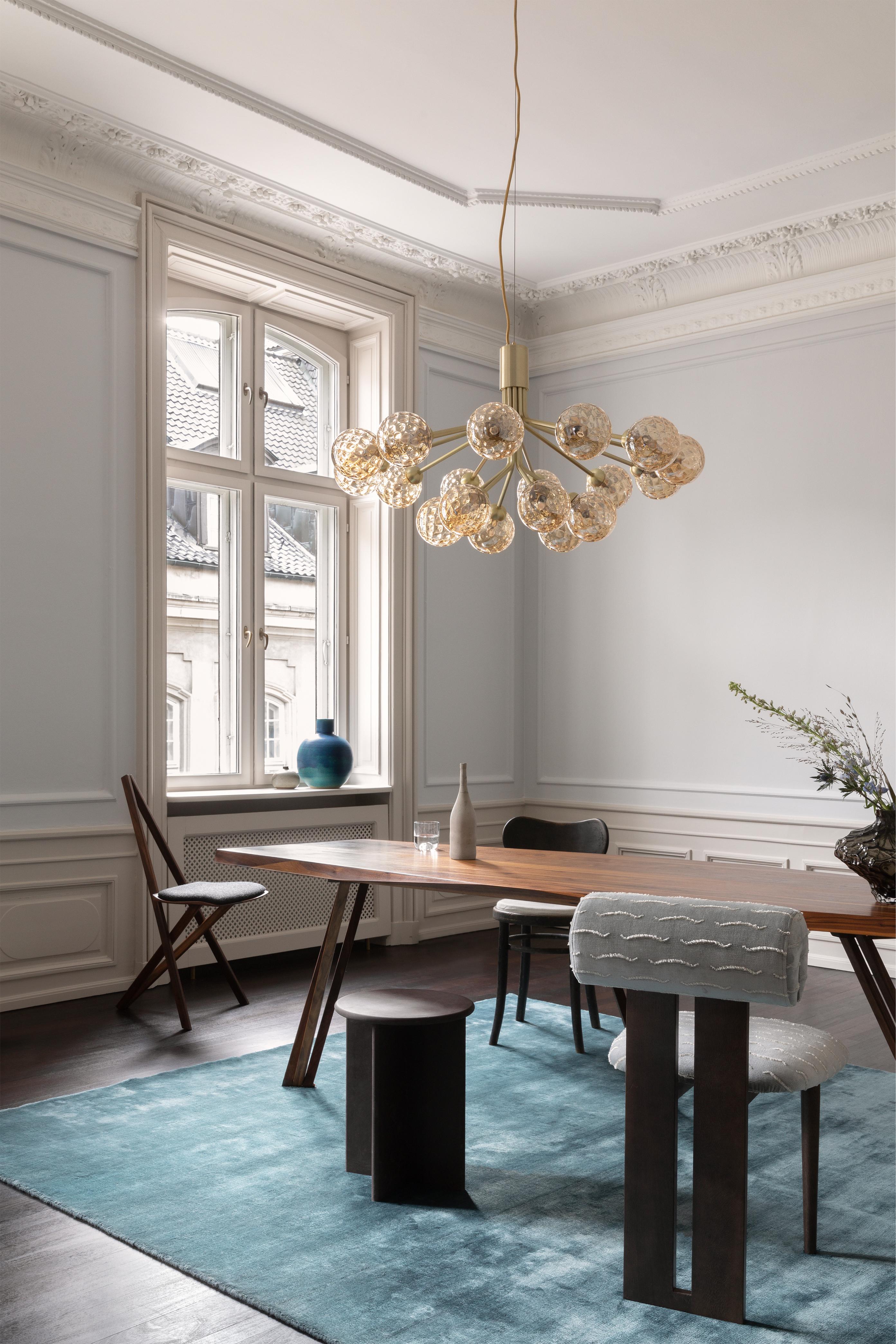 APIALES 18 Brass Chandelier with Gold Glass [Antonina] [Amelia spr]