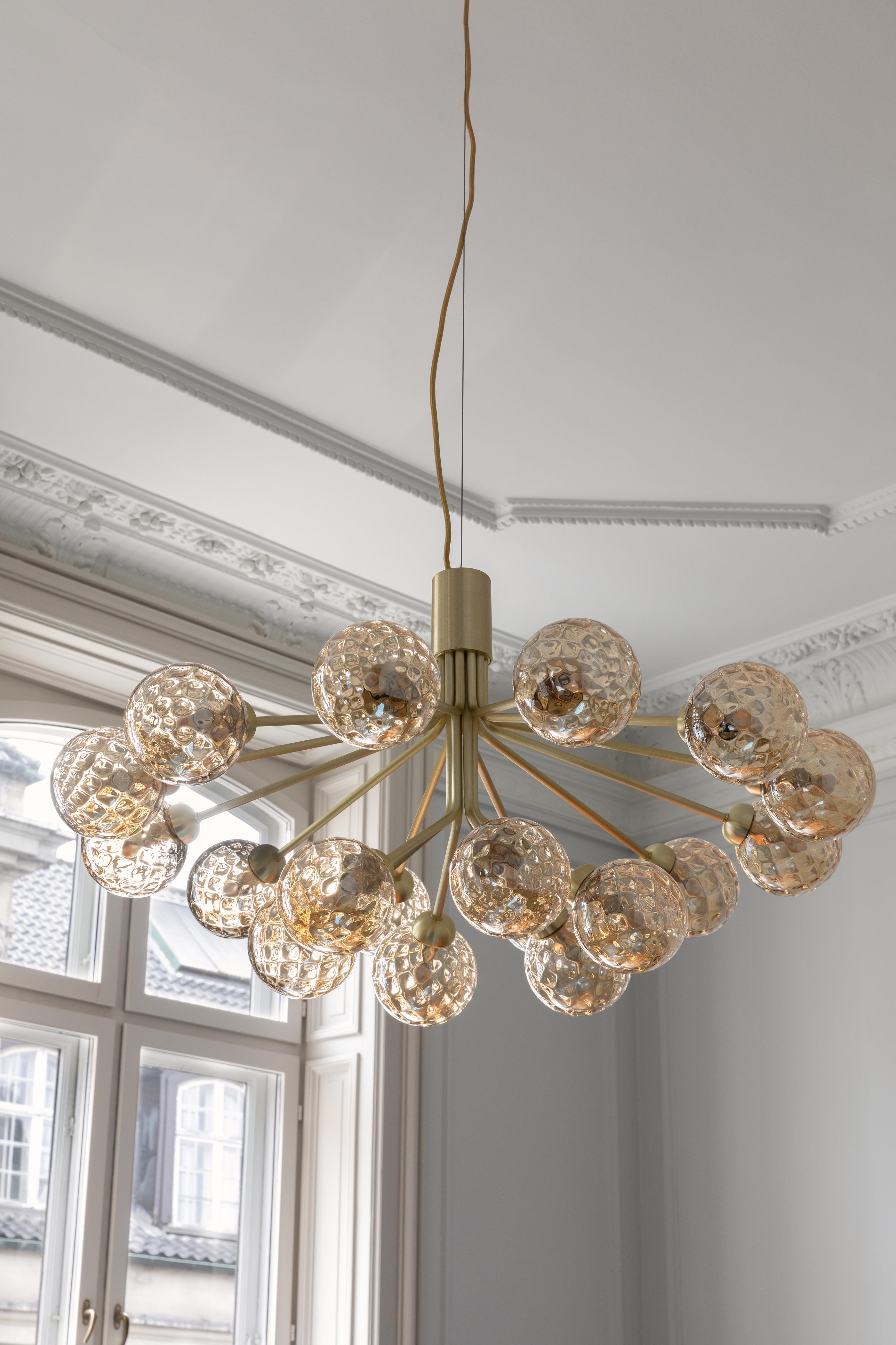 APIALES 18 Brass Chandelier with Gold Glass [Antonina] [Amelia spr]