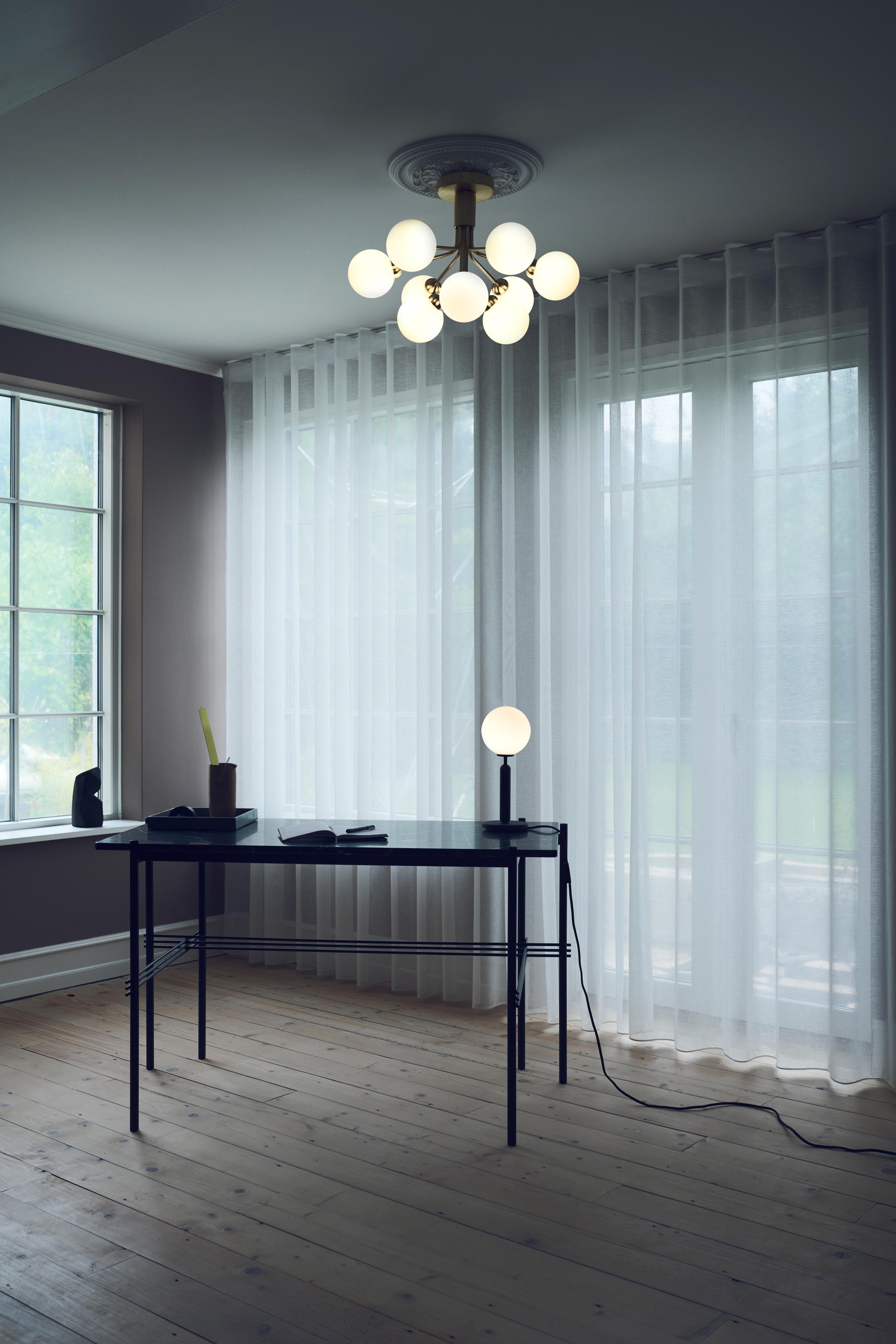 APIALES 9 Ceiling Lamp in Brass with Opal Glass [Antonina] [Amelia spr]