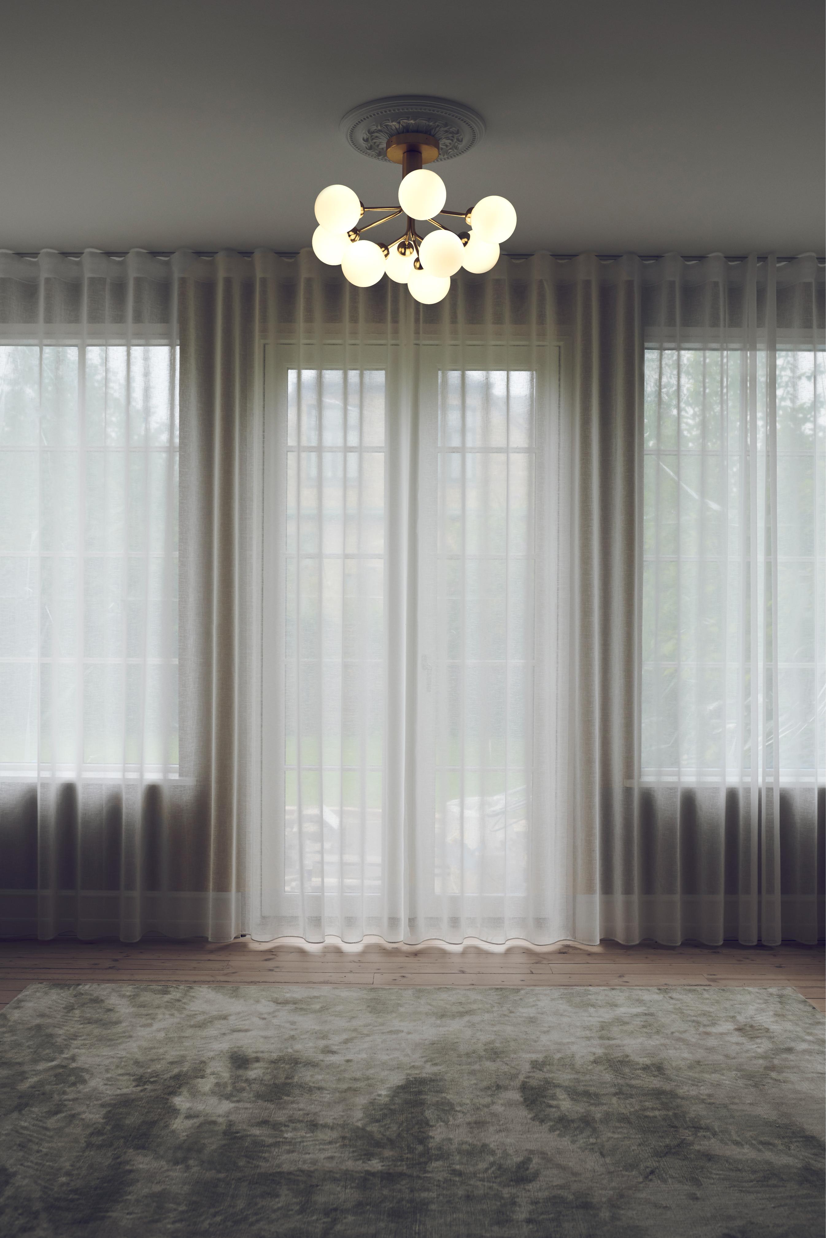 APIALES 9 Ceiling Lamp in Brass with Opal Glass [Antonina] [Amelia spr]