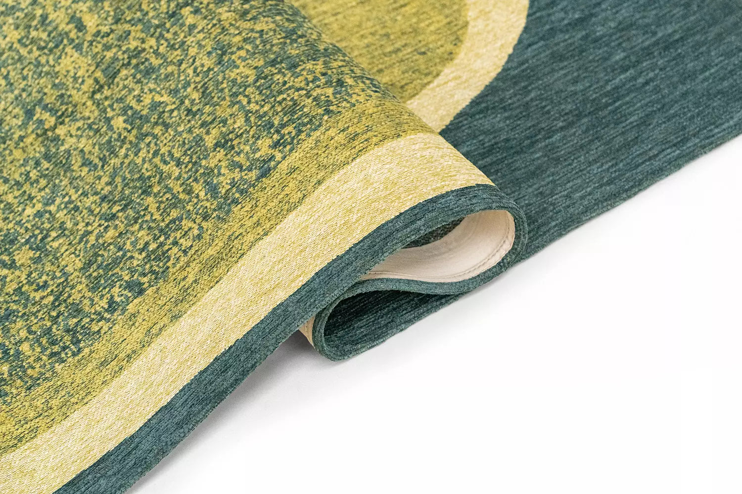 Teppich MARBLE grün mit blau und beige