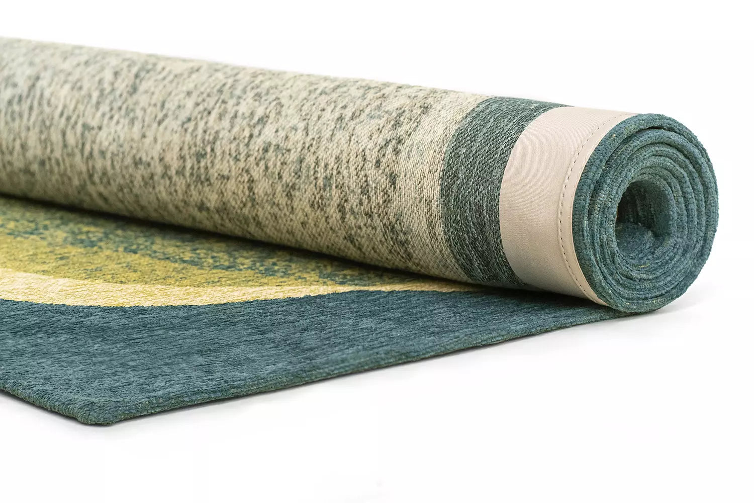 Teppich MARBLE grün mit blau und beige