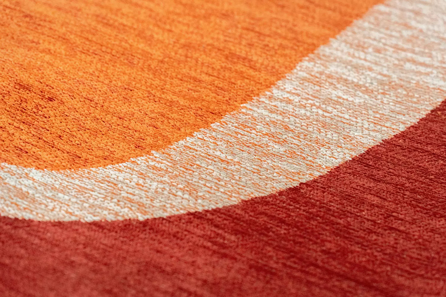 Teppich MARBLE orange mit bordeaux und beige