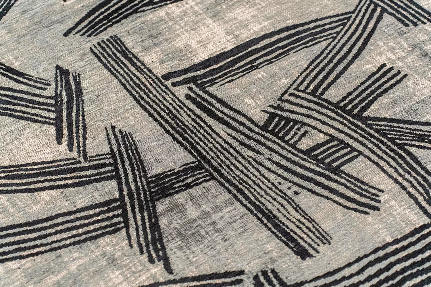 KANJI Gray Carpet with Black and Beige