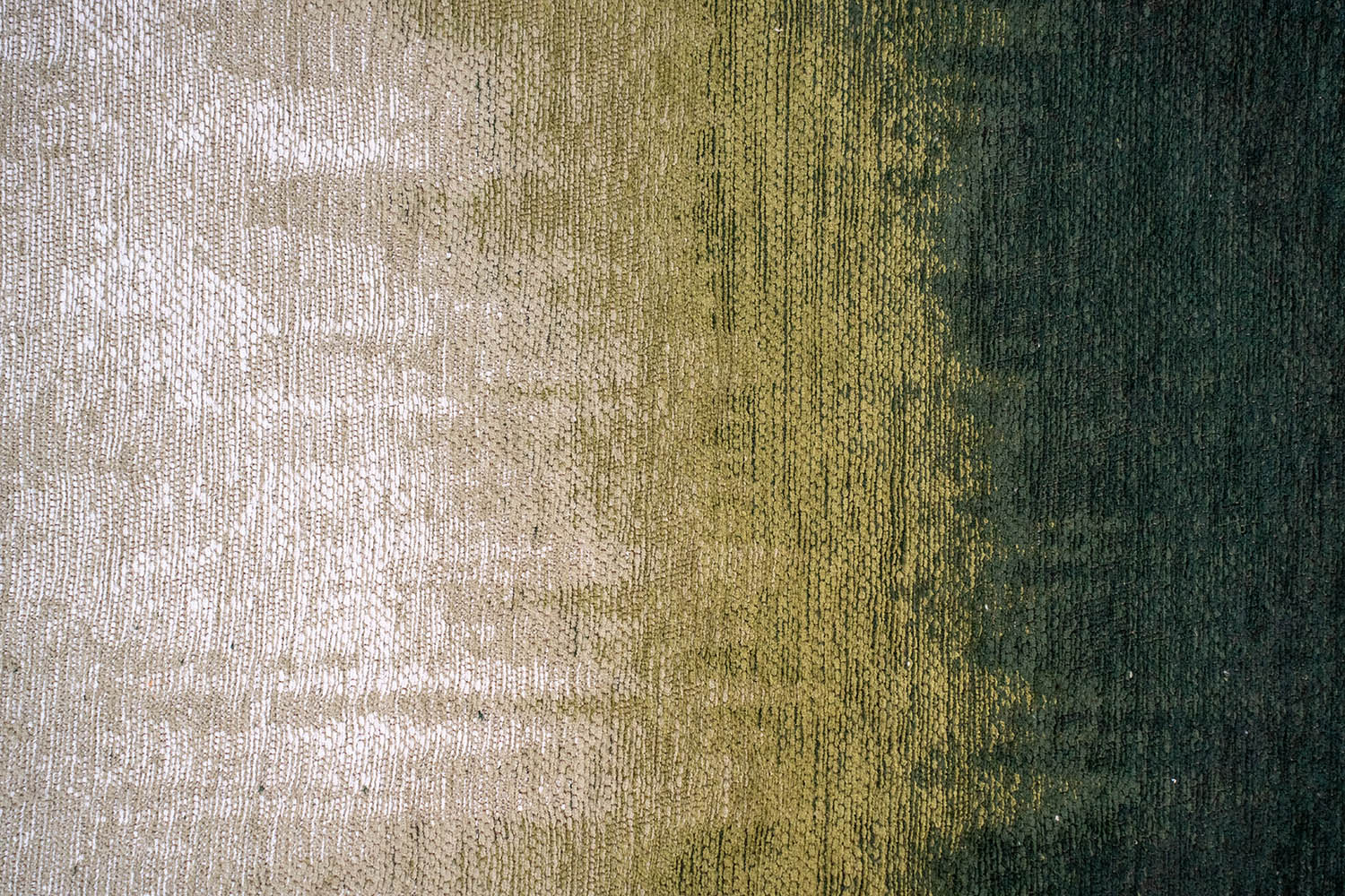 Runder Teppich SENDAI grün mit Weiß