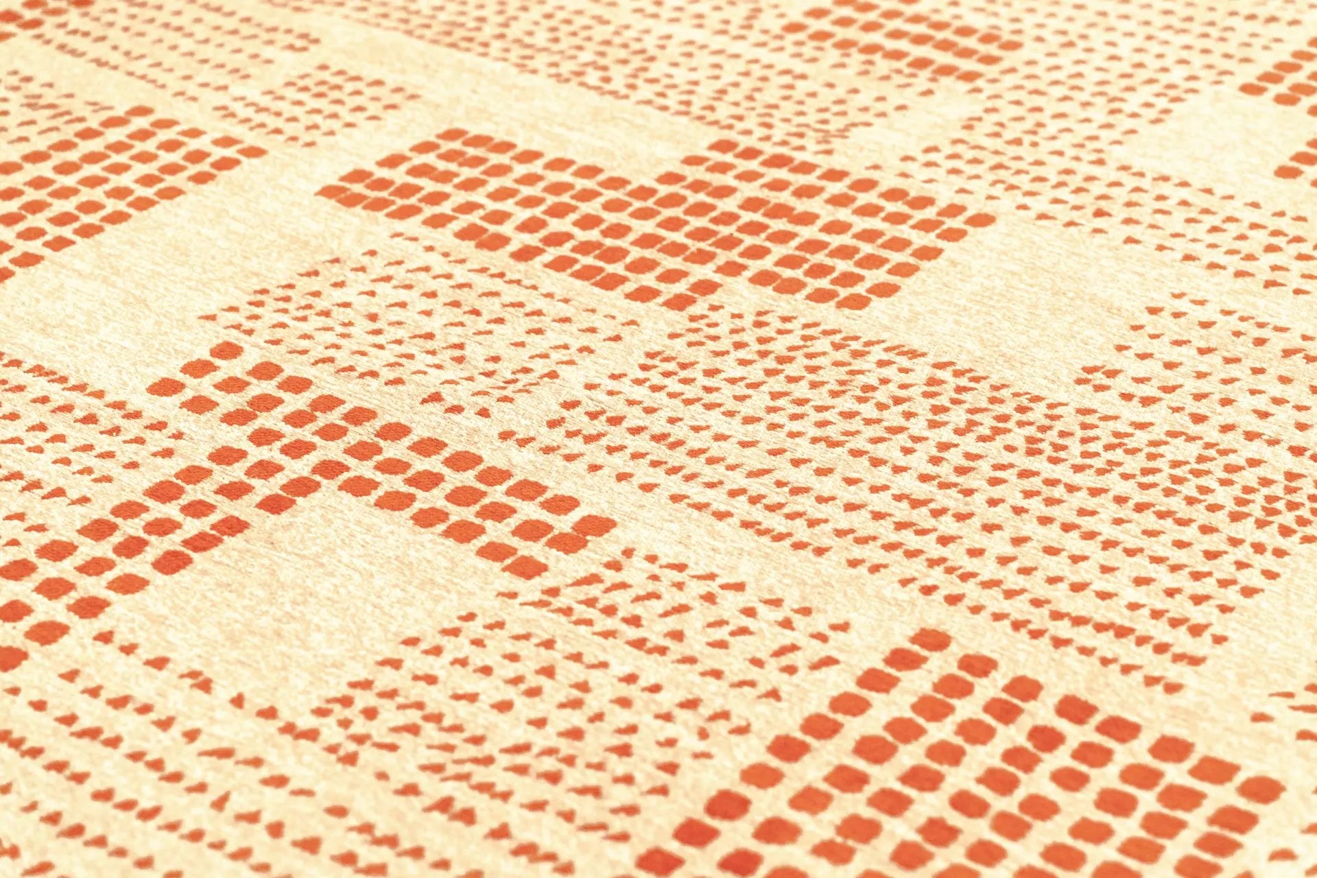 Beige ZEN rug with orange