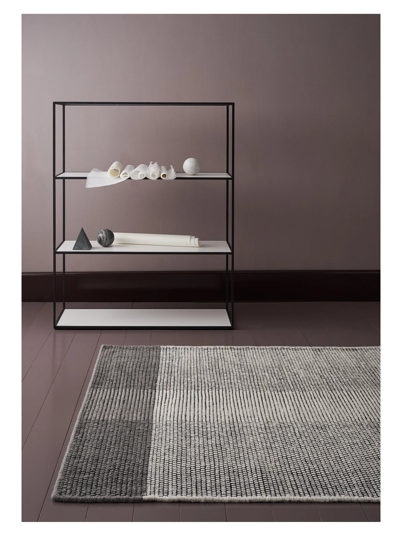 POMEZIA Rug - BLUE gray with navy