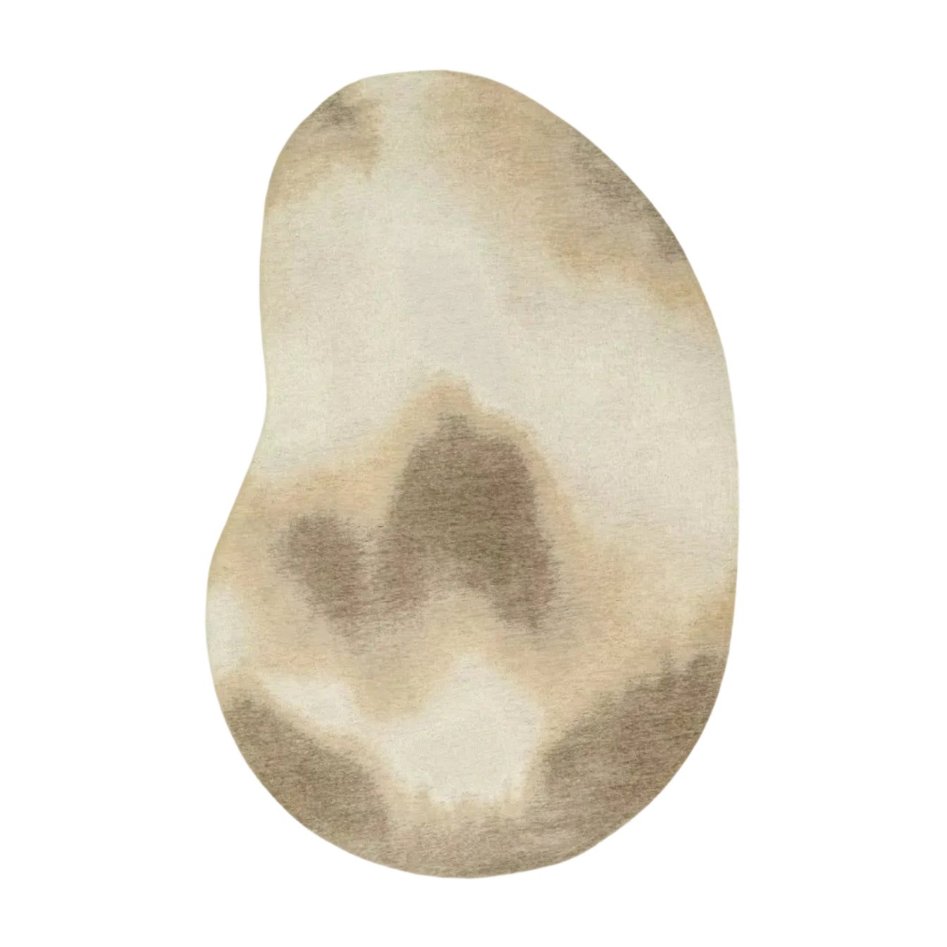 Ovaler Teppich AQUARELLE LEAF creme mit beige