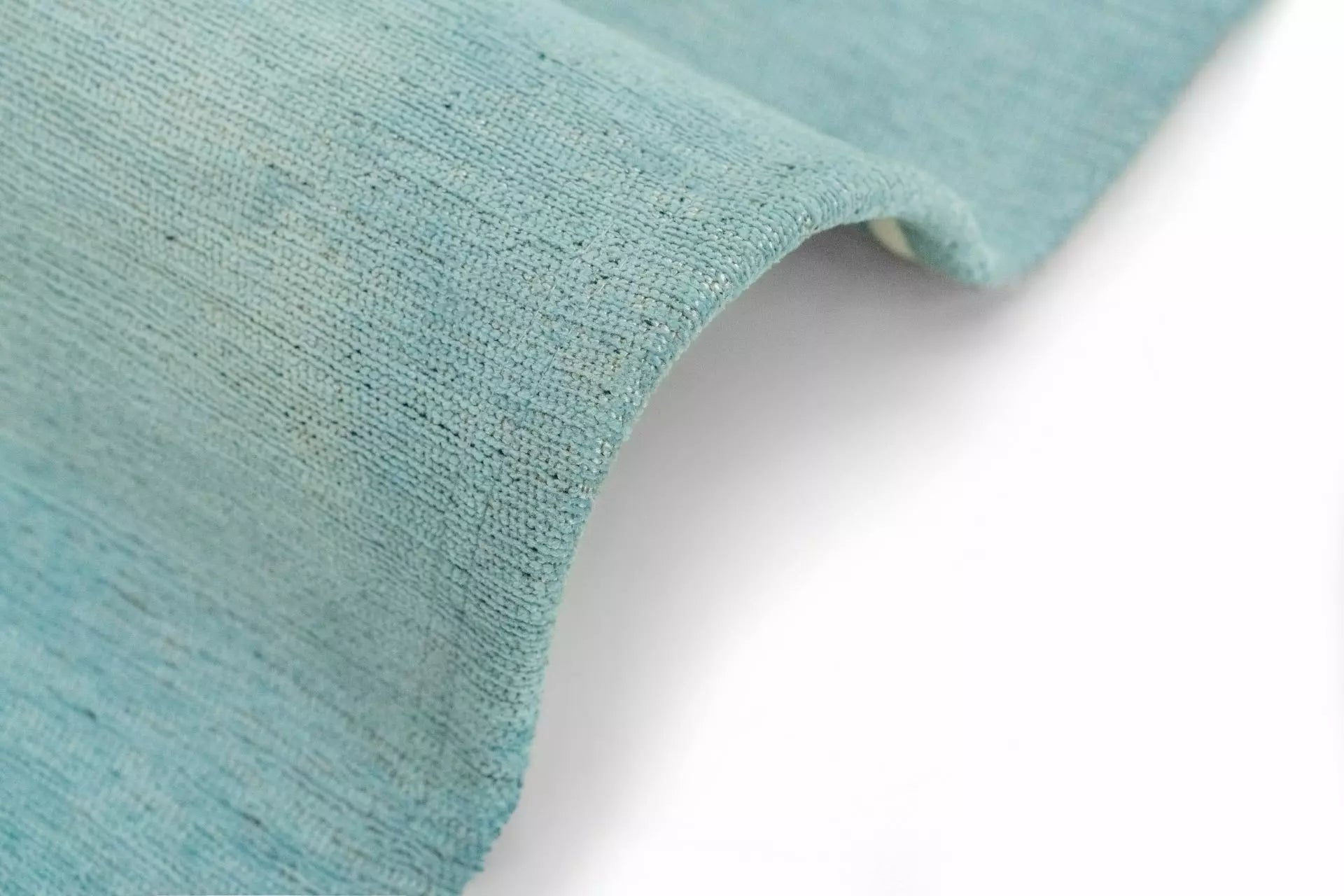 Ovaler Teppich AQUARELLE LEAF himmelblau mit Grau