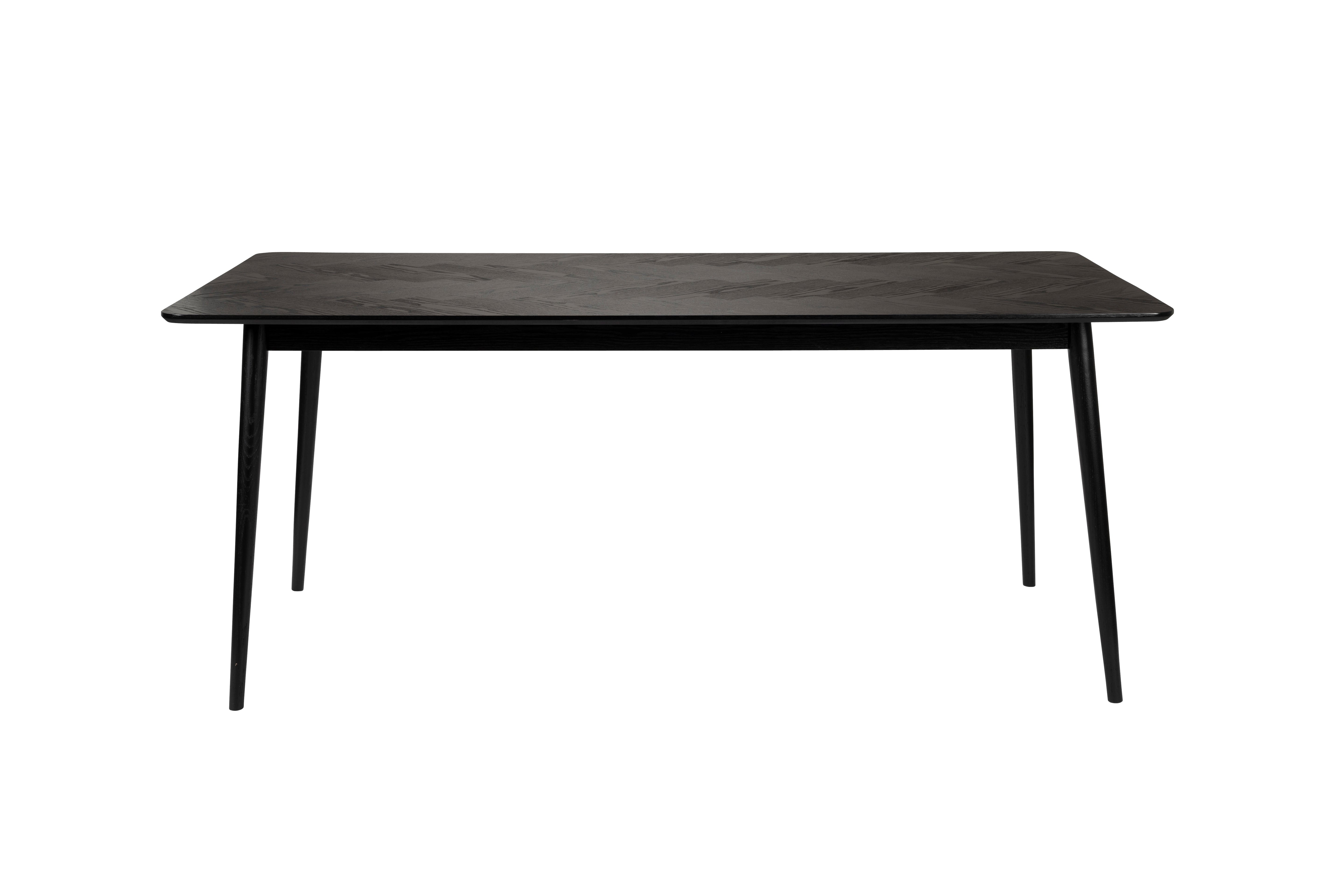 Fabio table black oak veneer