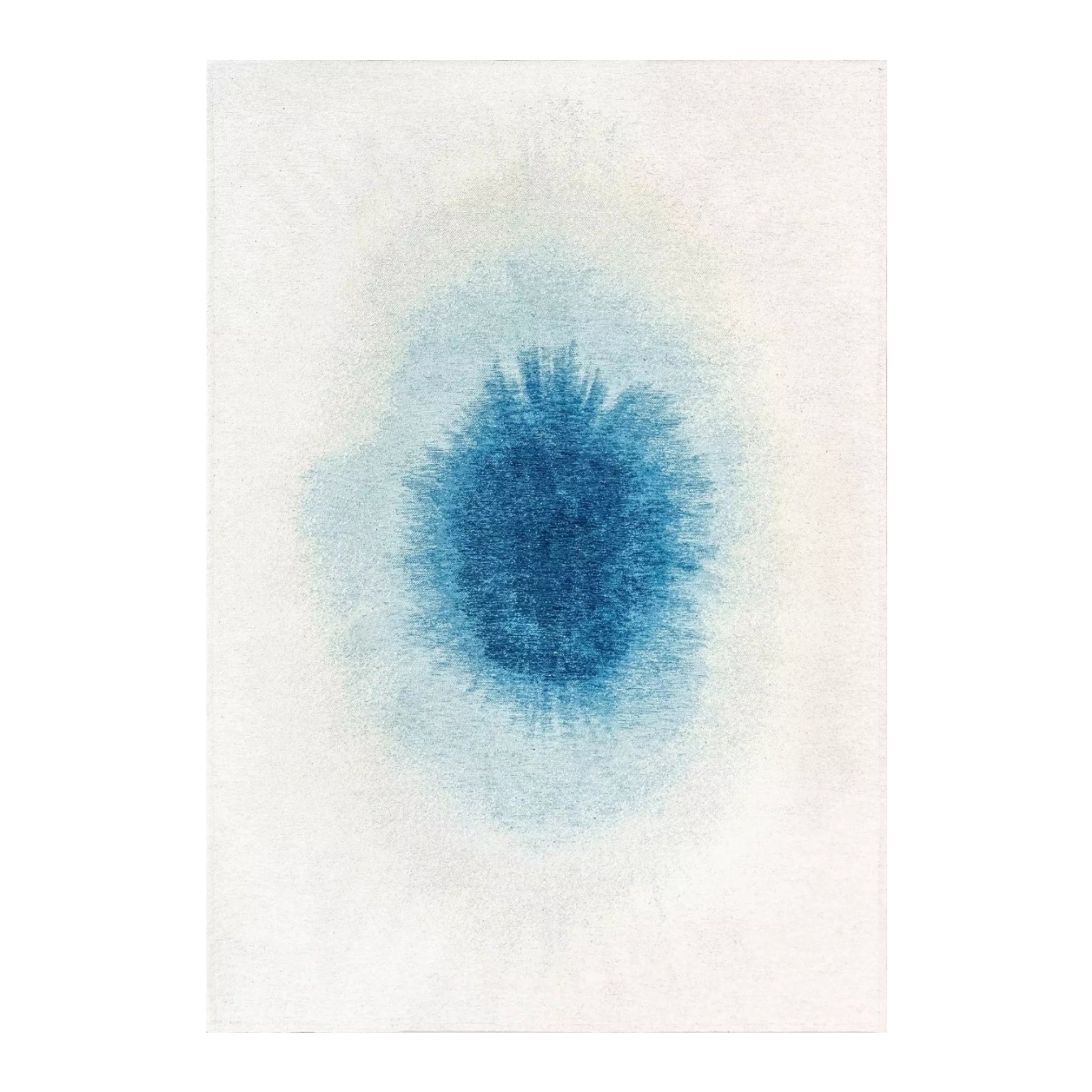 DROP rug white with blue